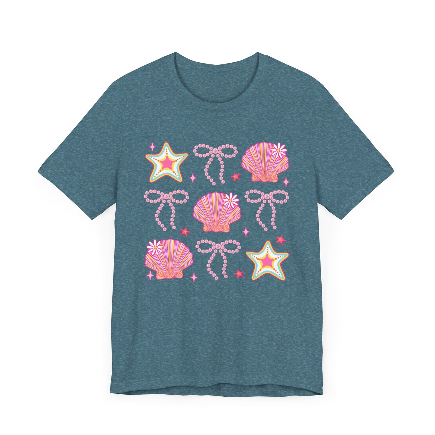 Coastal Vibes Shells & Stars Tee