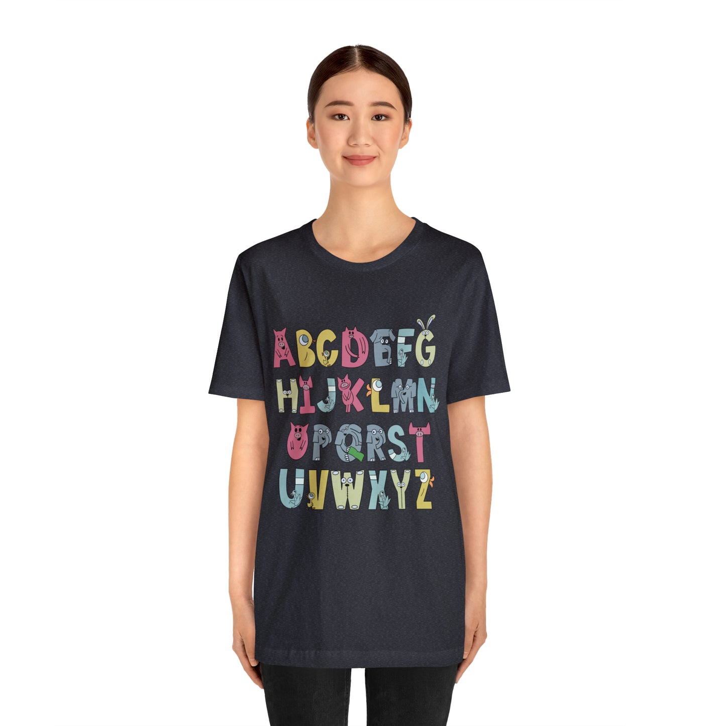 Elephant and Piggie Alphabet Unisex Jersey Short Sleeve Tee