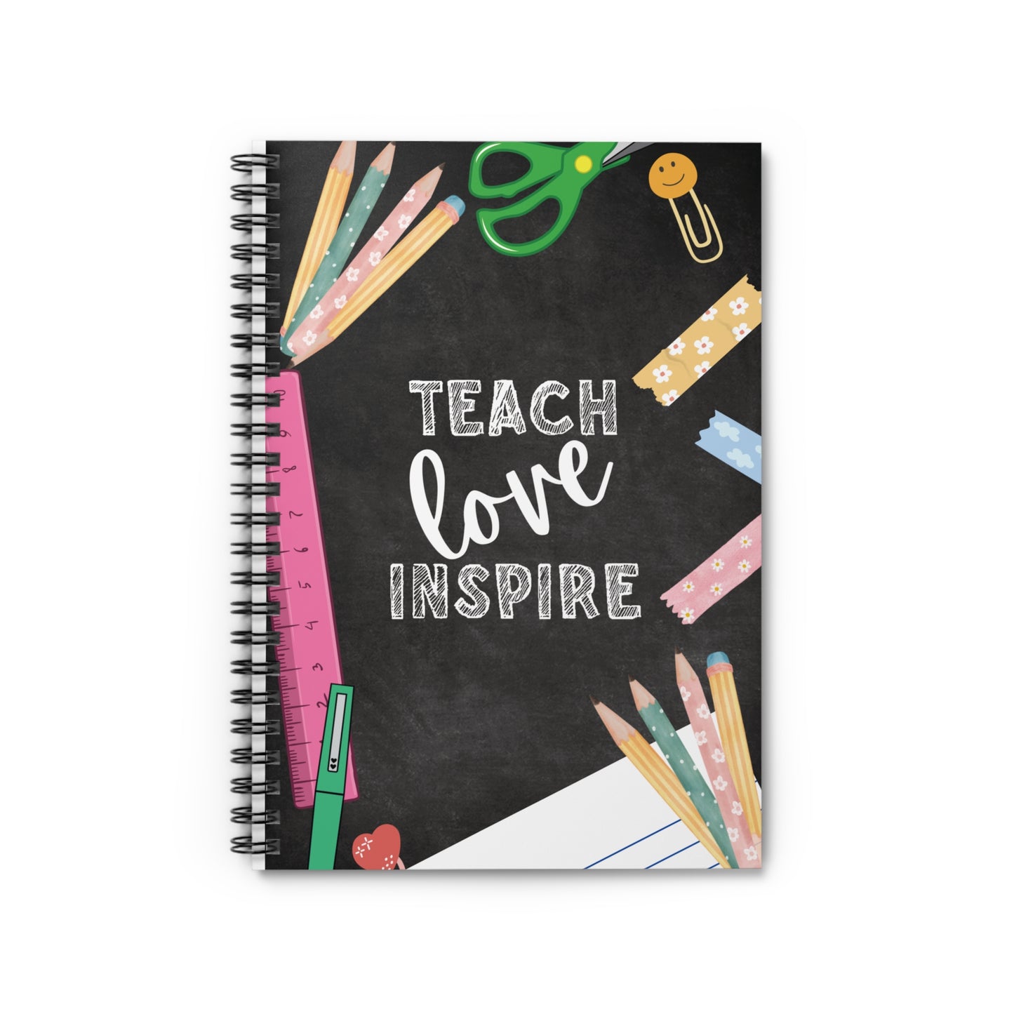 Teach Love Inspire Chalkboard Notebook