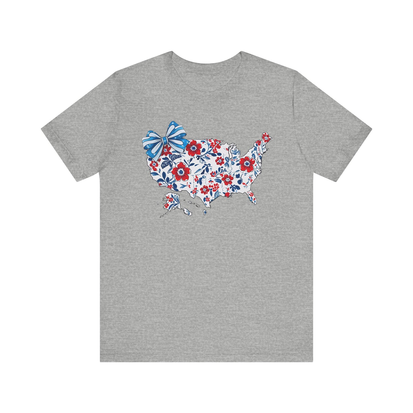 Floral USA Map Tee