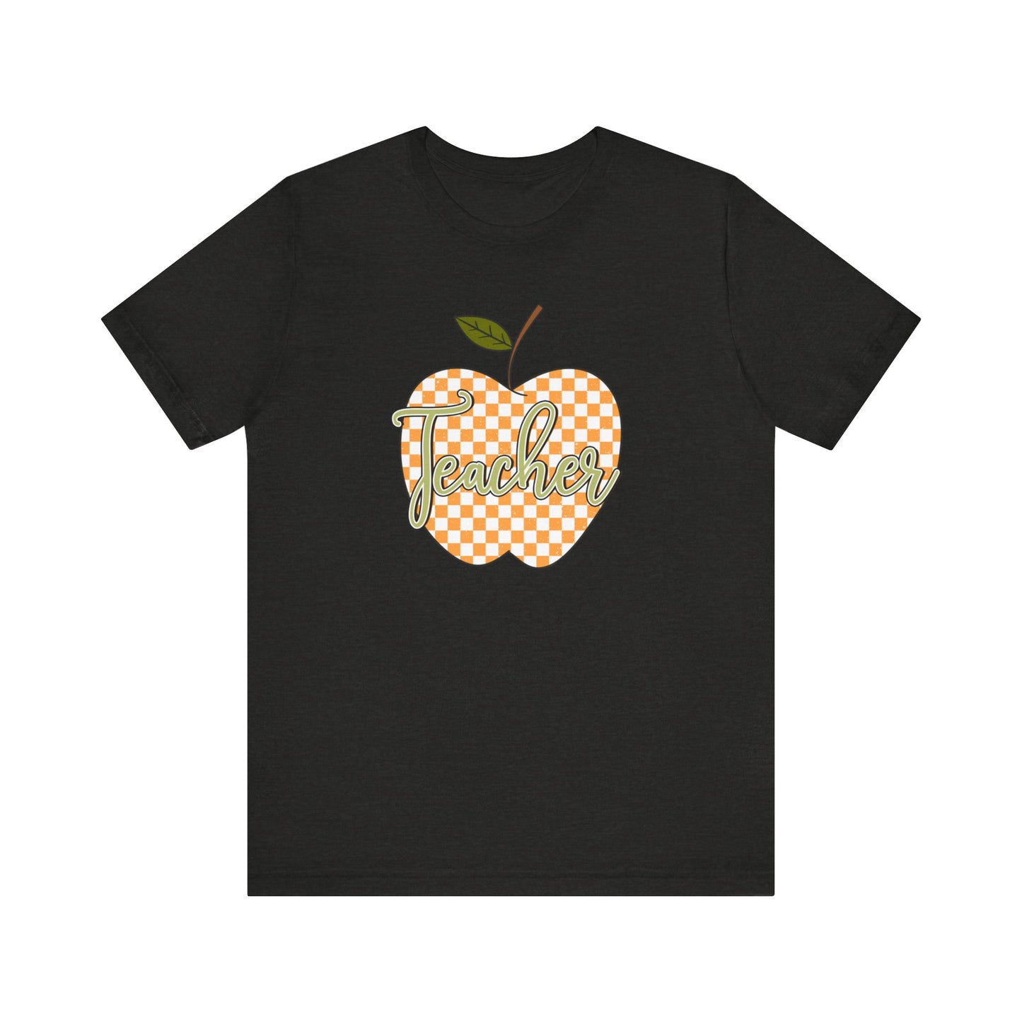 Teacher Orange Checkered Apple