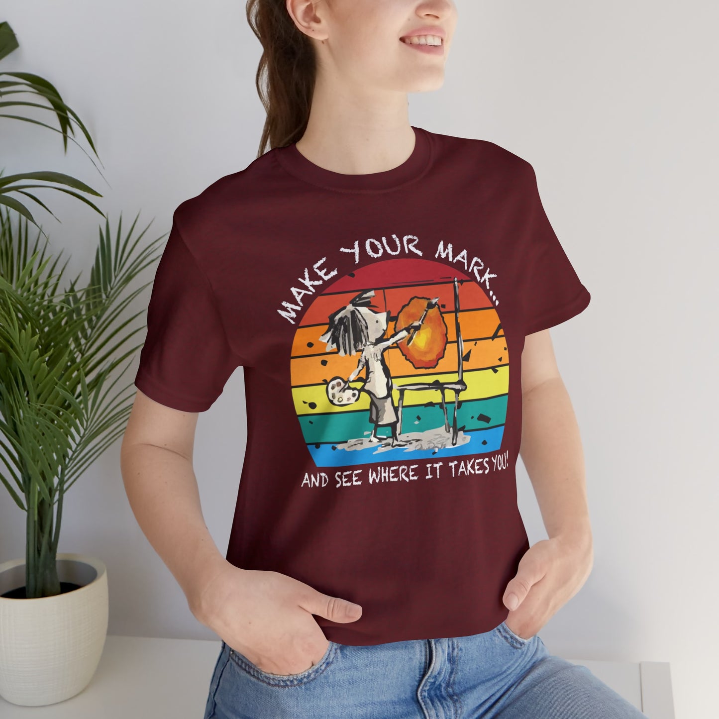 Make Your Mark Tee White Letters