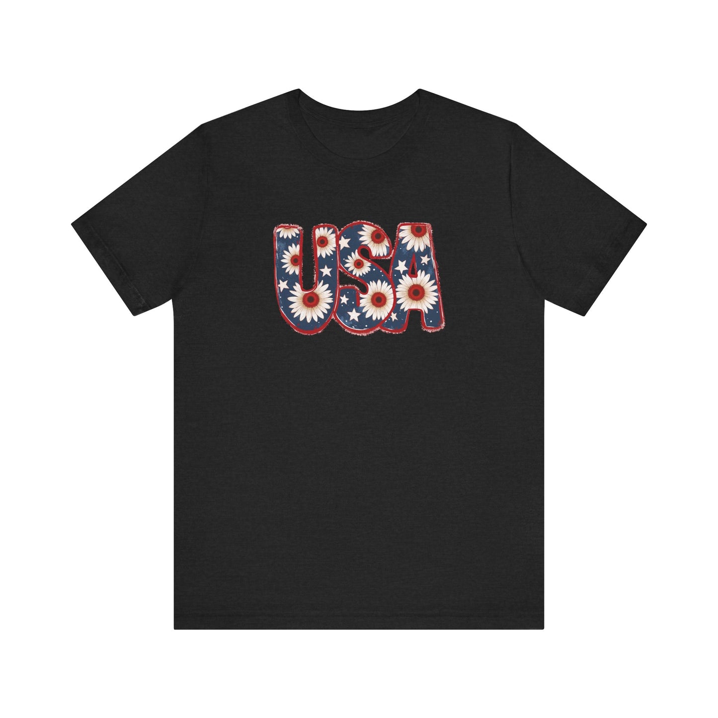USA Floral Patriotic Tee