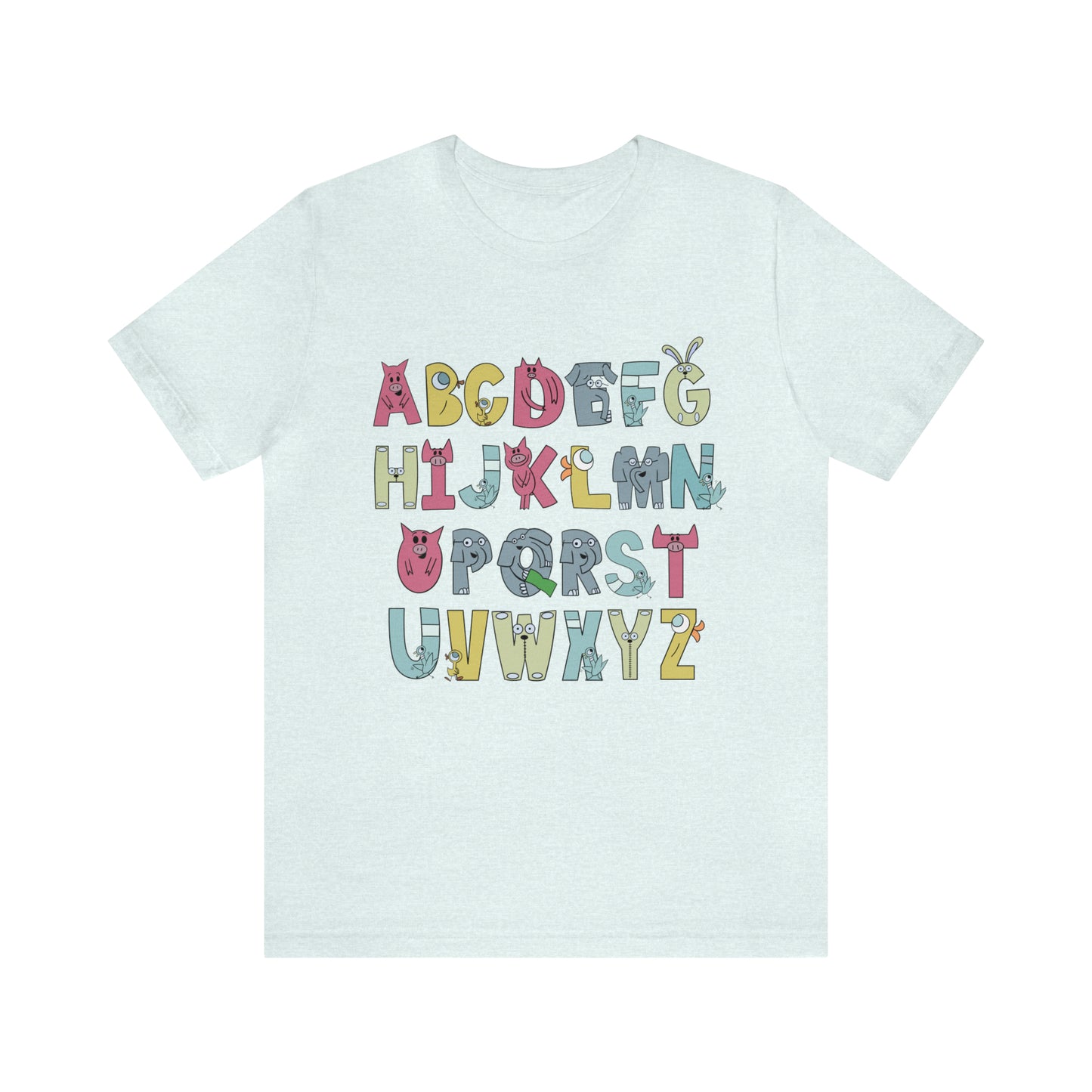 Elephant and Piggie Alphabet Unisex Jersey Short Sleeve Tee