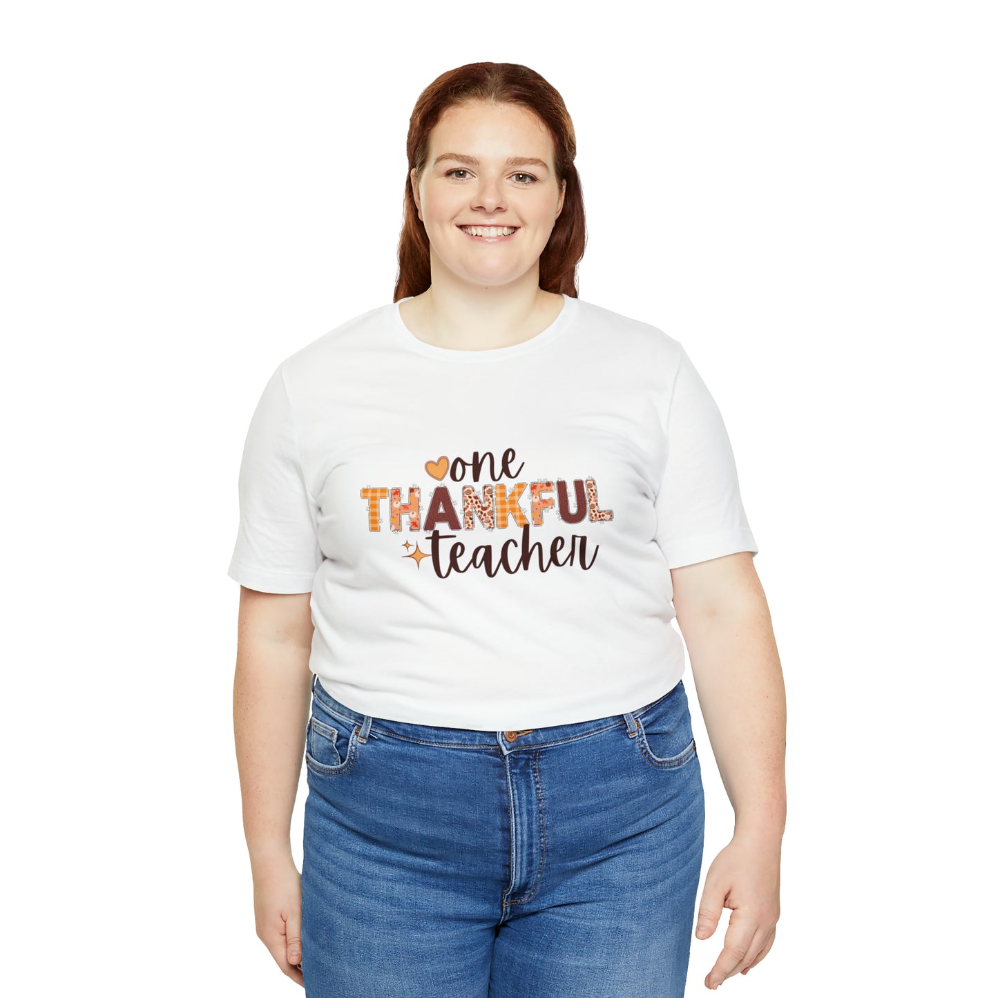One Thankful Teacher Printed Unisex Jersey Short Sleeve Tee