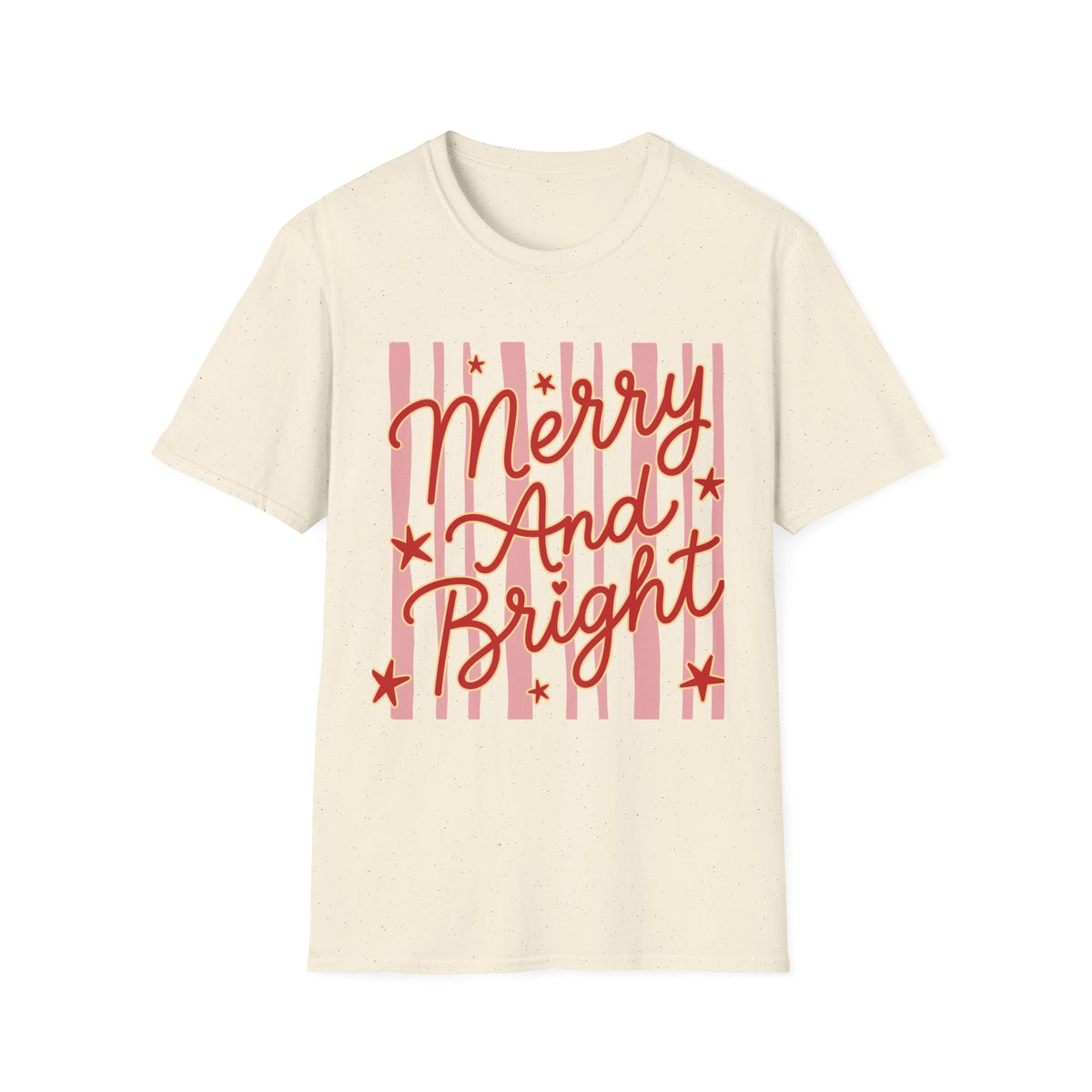 Merry and Bright Festive Holiday Graphic Tee