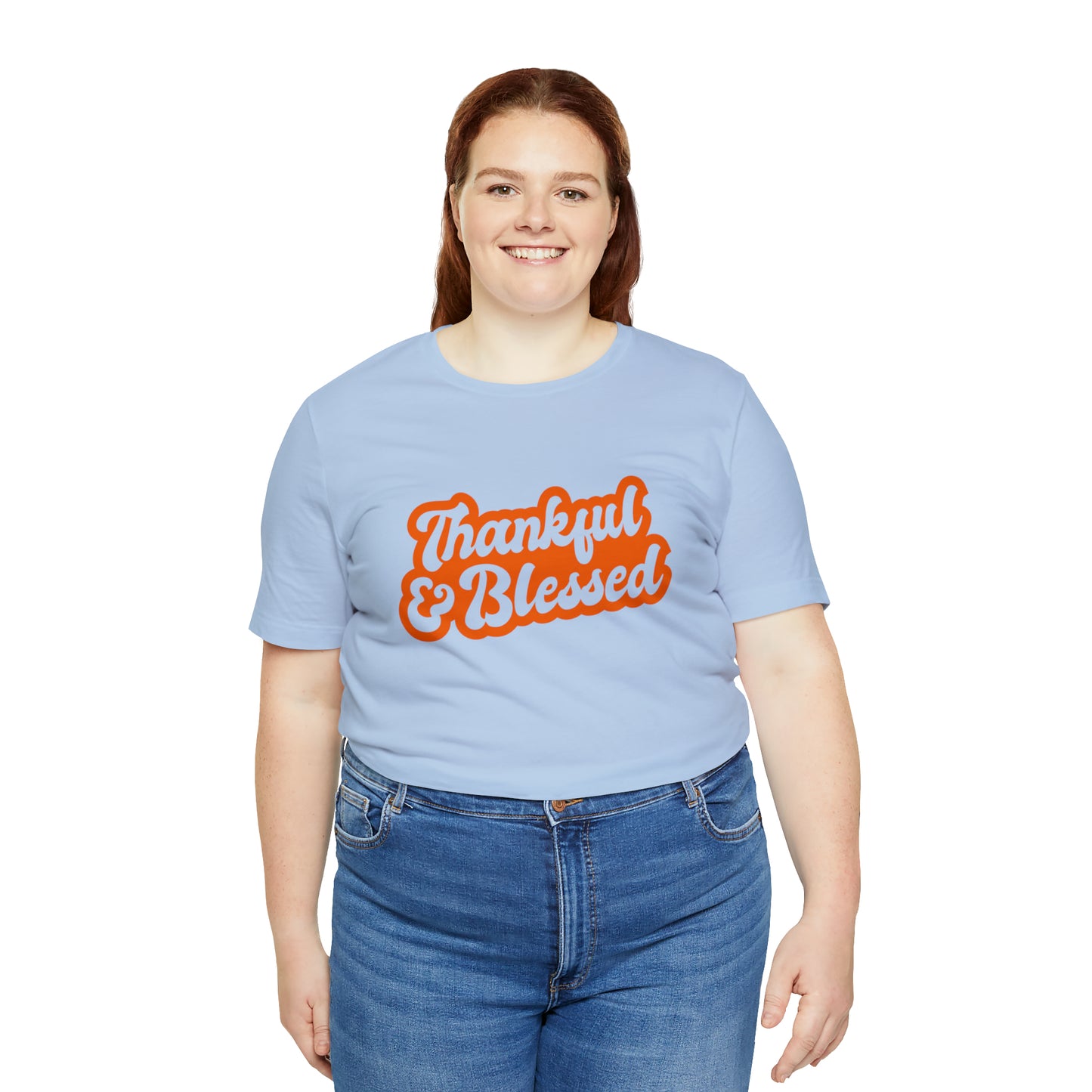 Thankful & Blessed Unisex Jersey Short Sleeve Tee