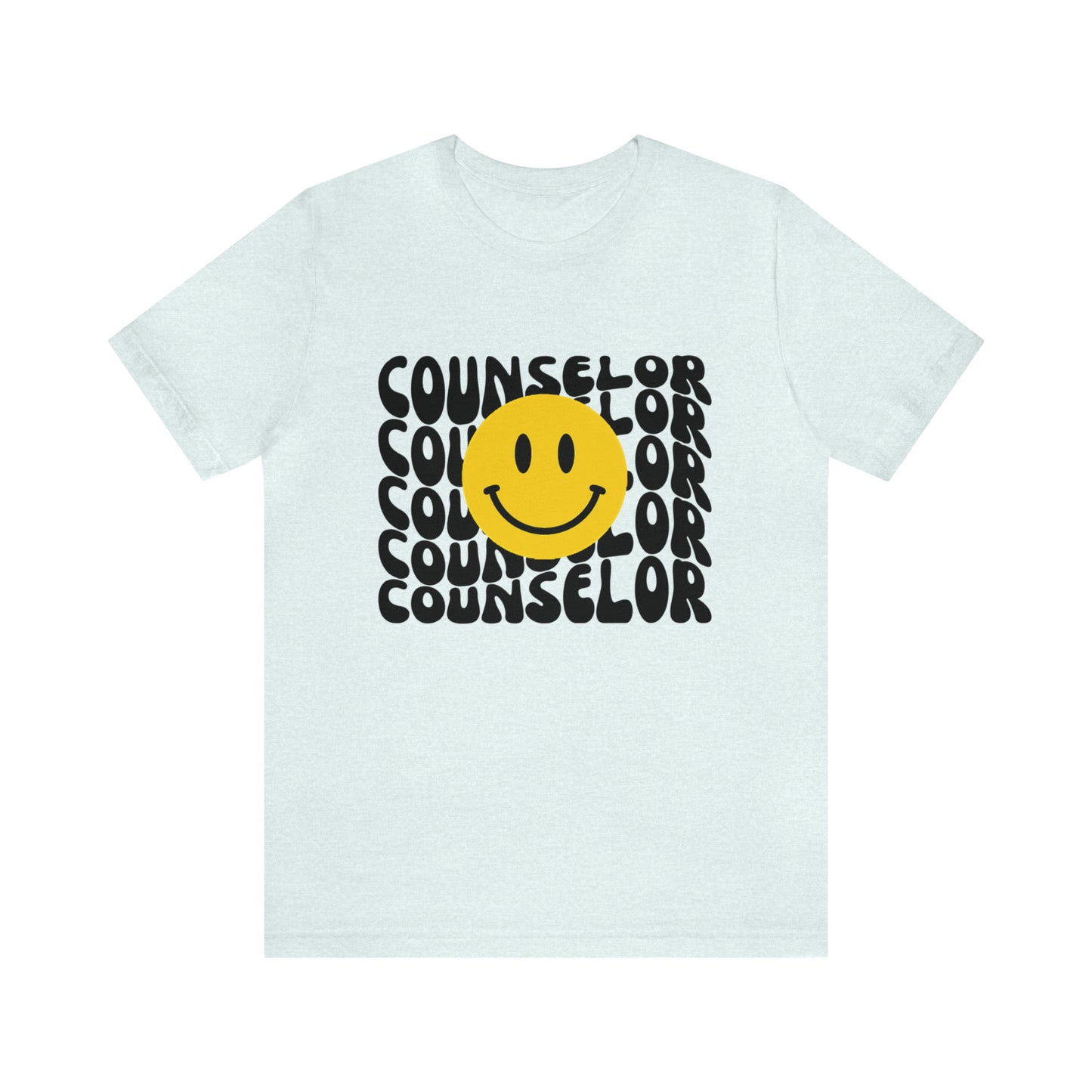 Happy Counselor Unisex Jersey Short Sleeve Tee in Black