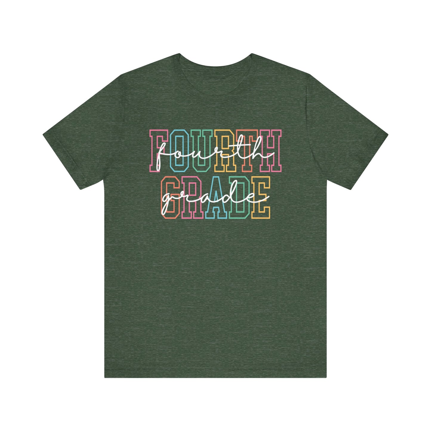 Colorful Fourth Grade Tee