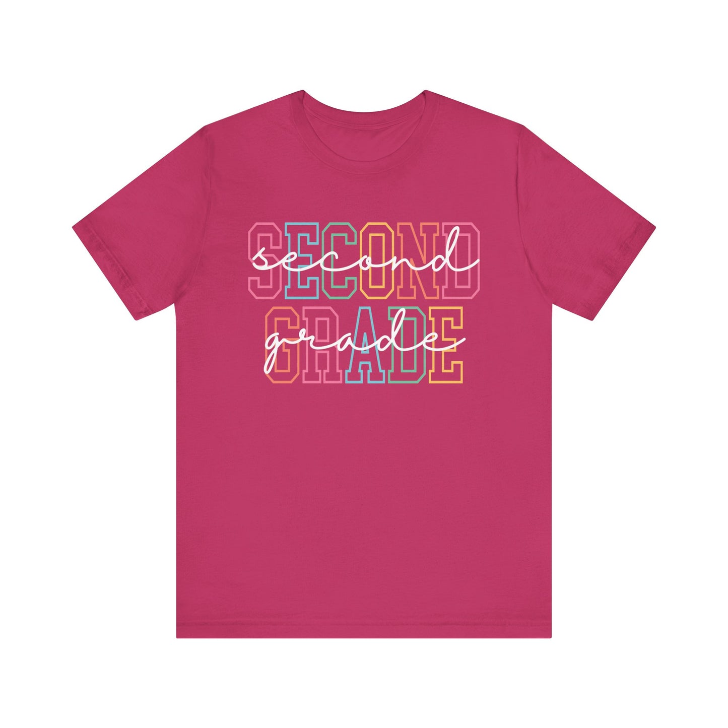 Colorful Second Grade Tee
