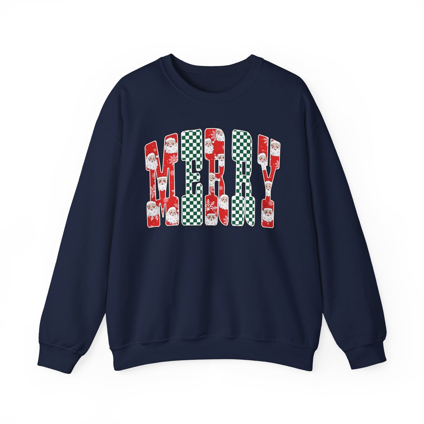 Merry Graphic Letters Holiday Crewneck