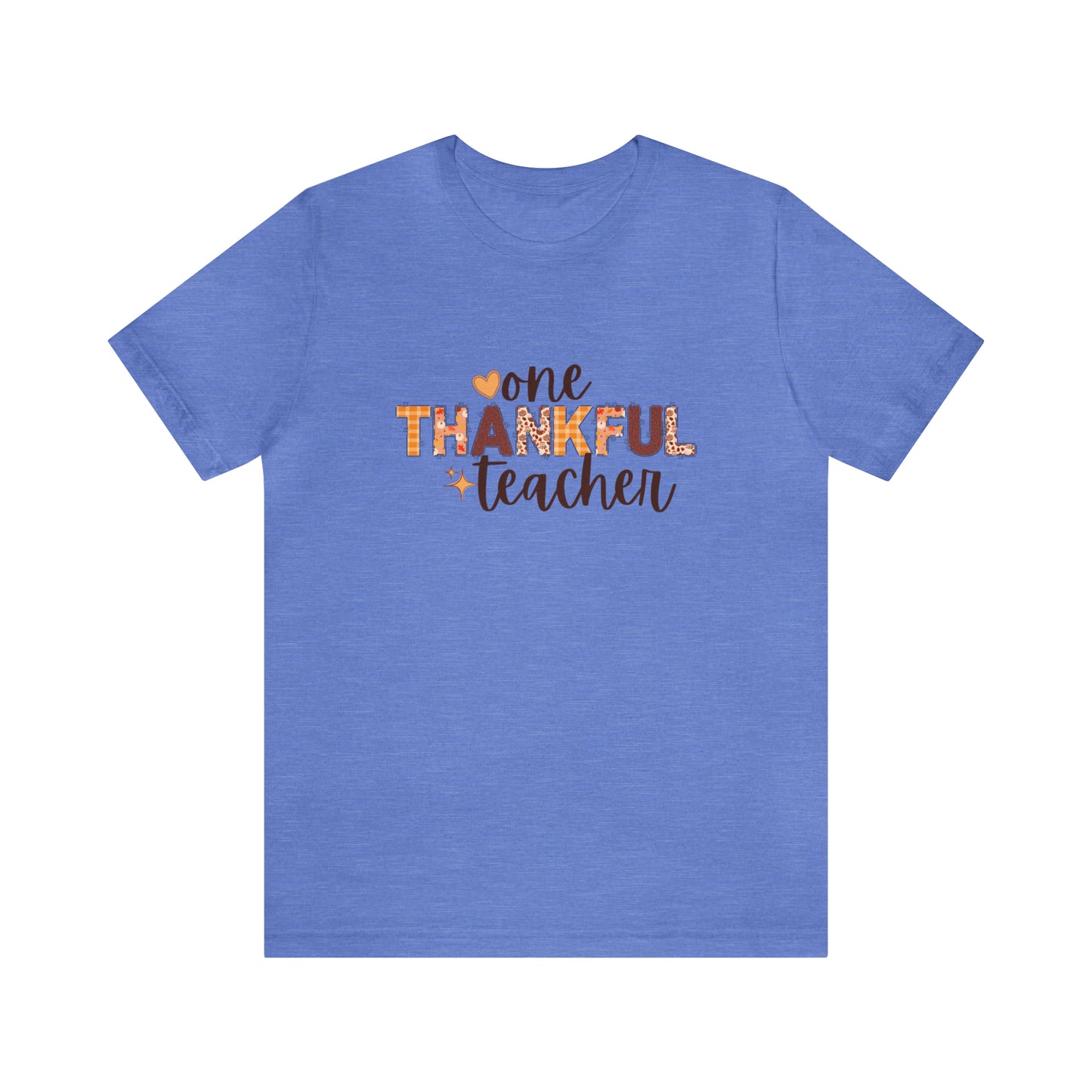 One Thankful Teacher Printed Unisex Jersey Short Sleeve Tee