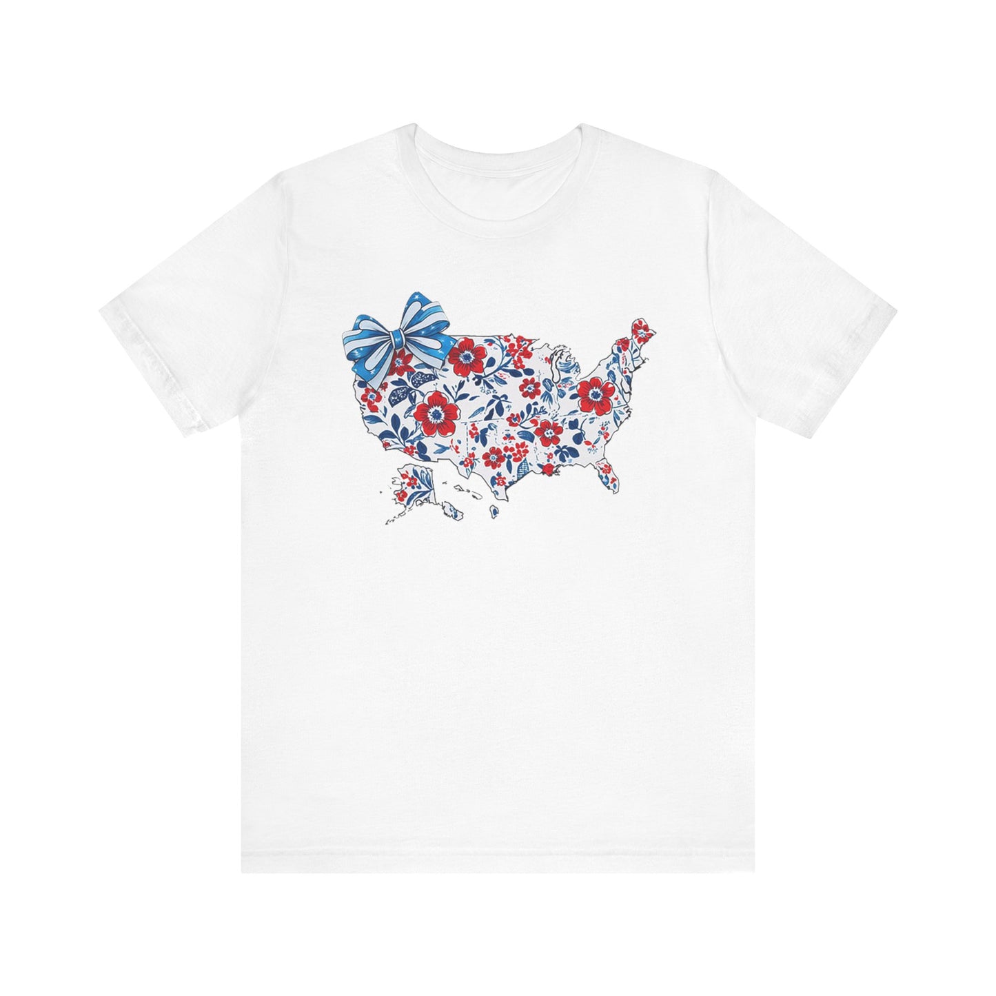 Floral USA Map Tee