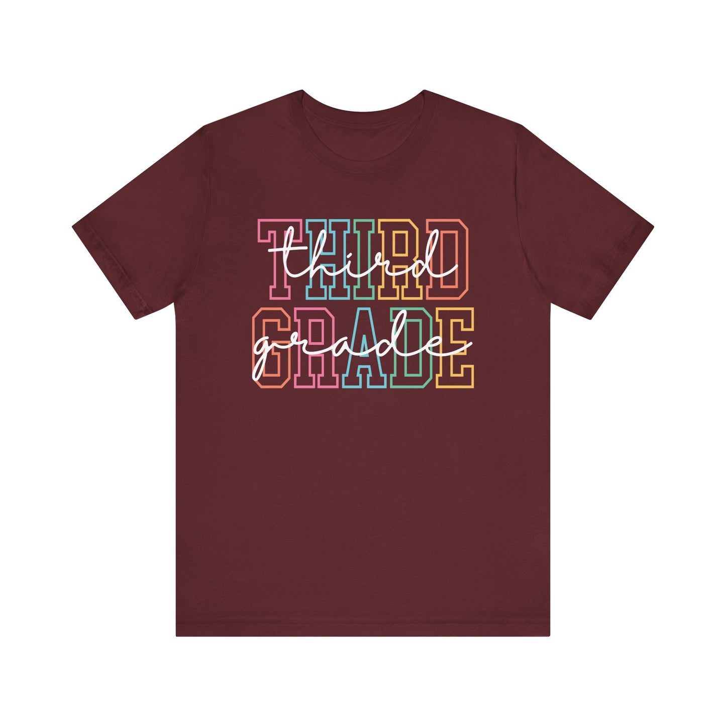 Colorful Third Grade Tee