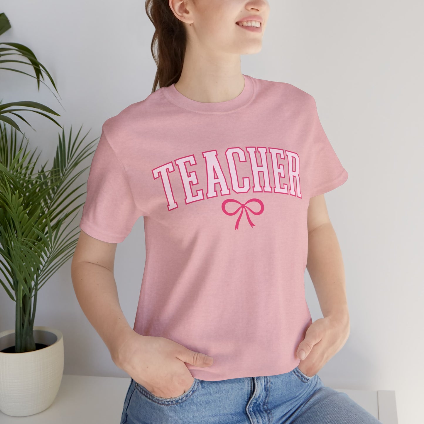 Teacher Varsity Bow Tee