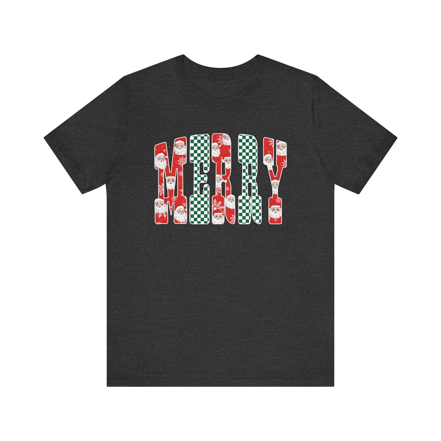Merry Graphic Letters Holiday Tee