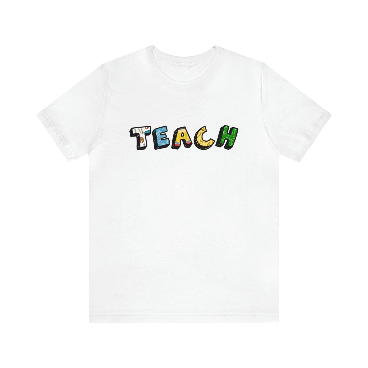 TEACH Graphic Print Unisex Jersey Short Sleeve Tee