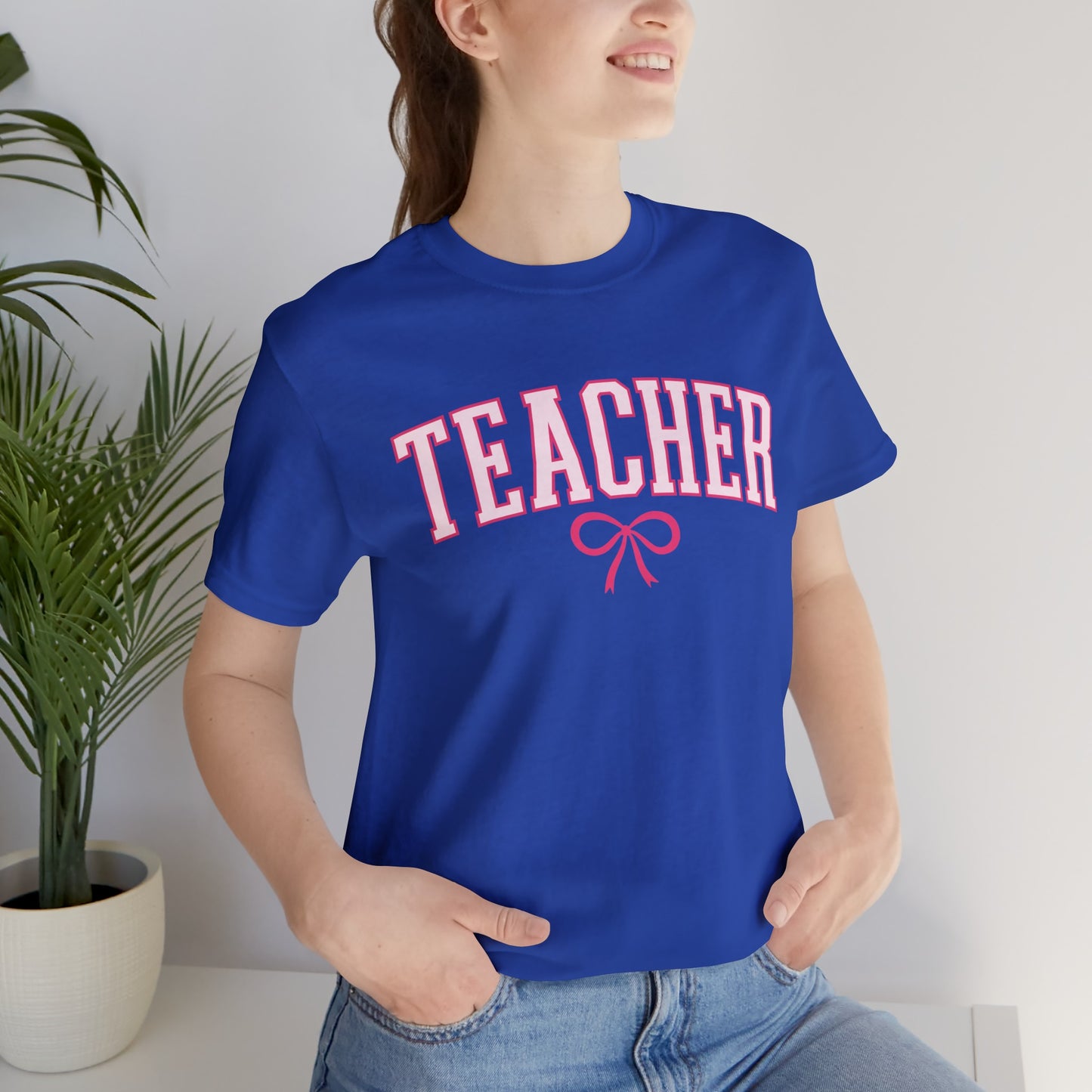 Teacher Varsity Bow Tee