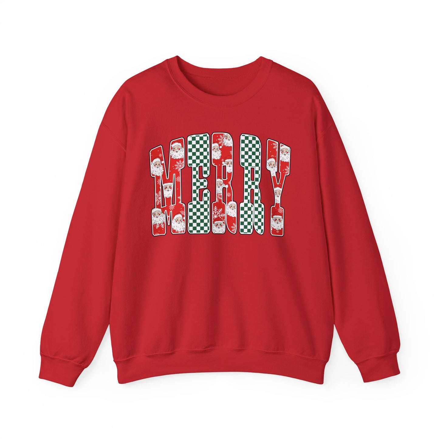Merry Graphic Letters Holiday Crewneck