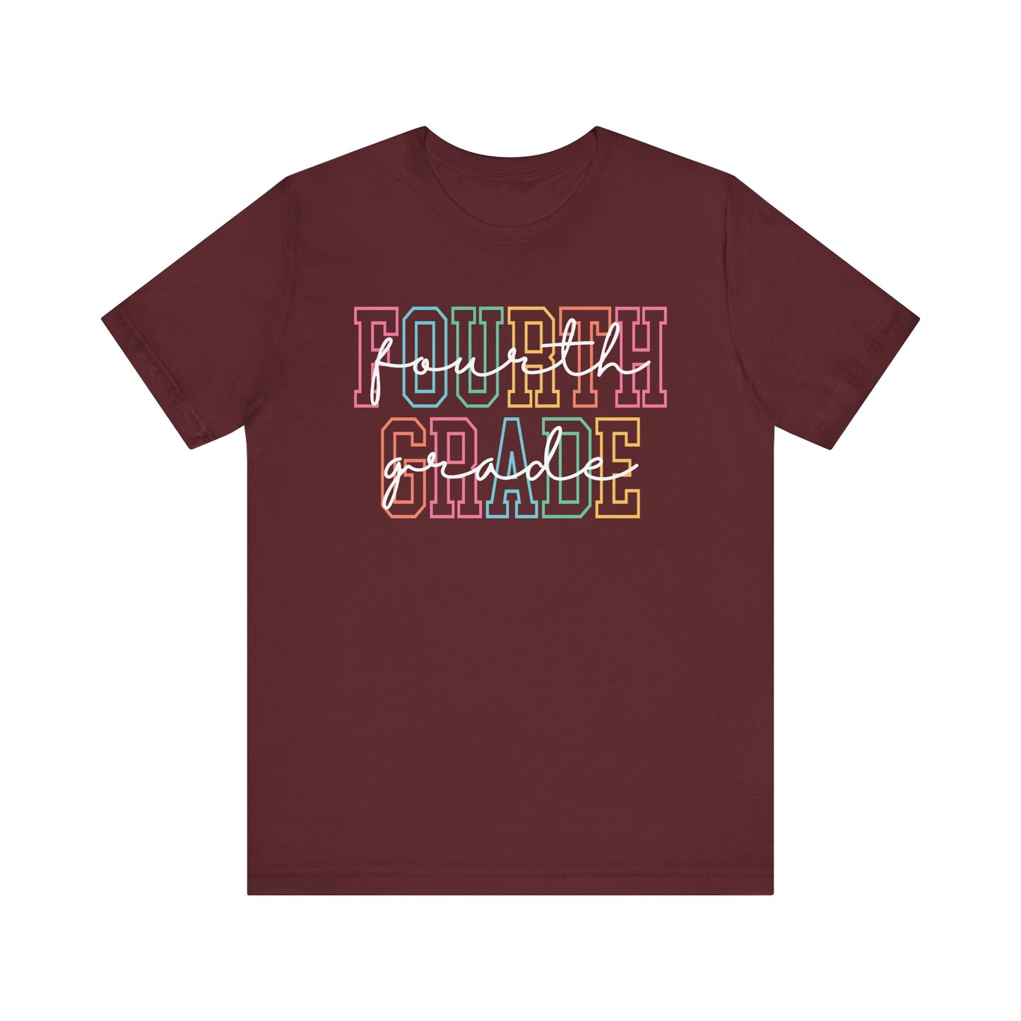 Colorful Fourth Grade Tee