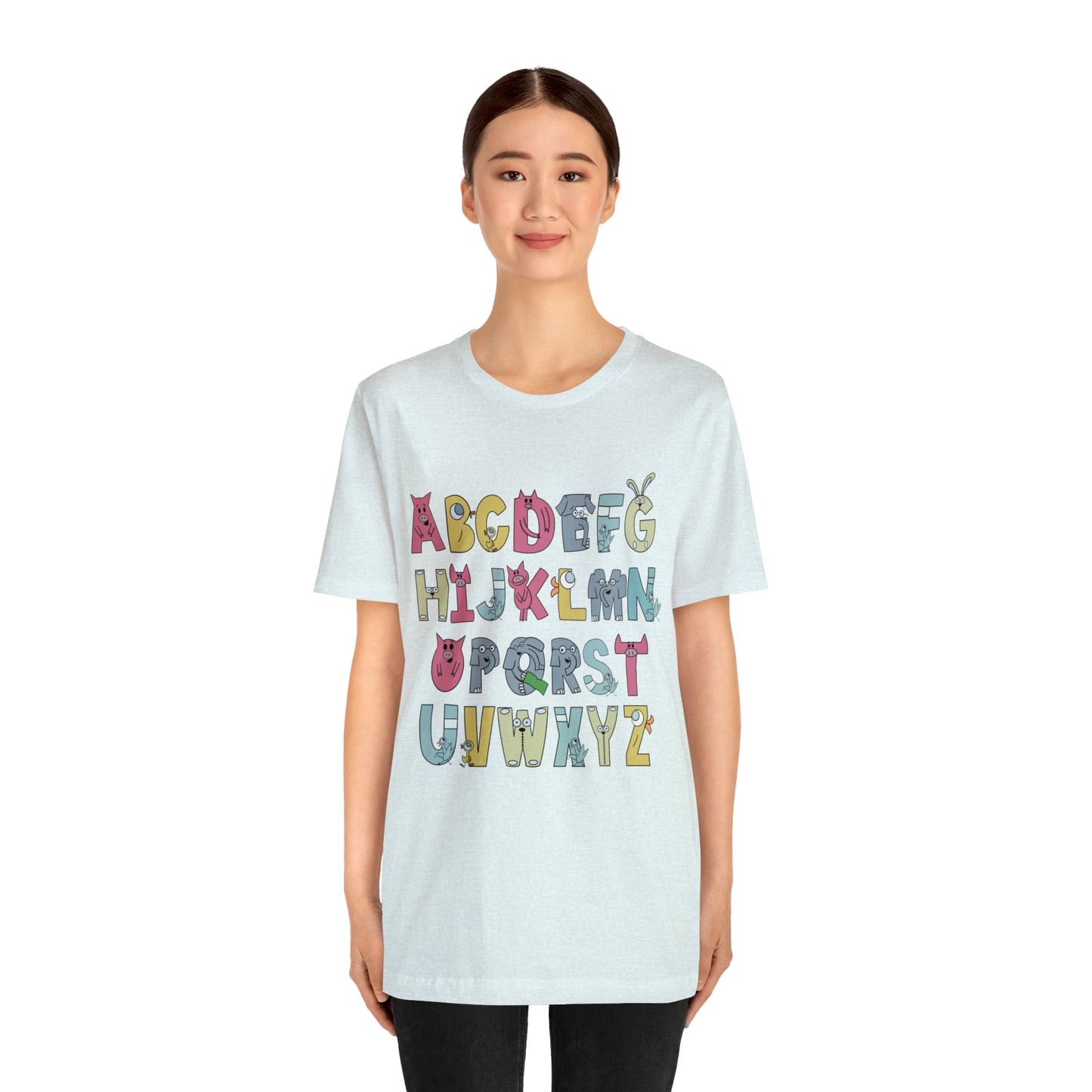 Elephant and Piggie Alphabet Unisex Jersey Short Sleeve Tee