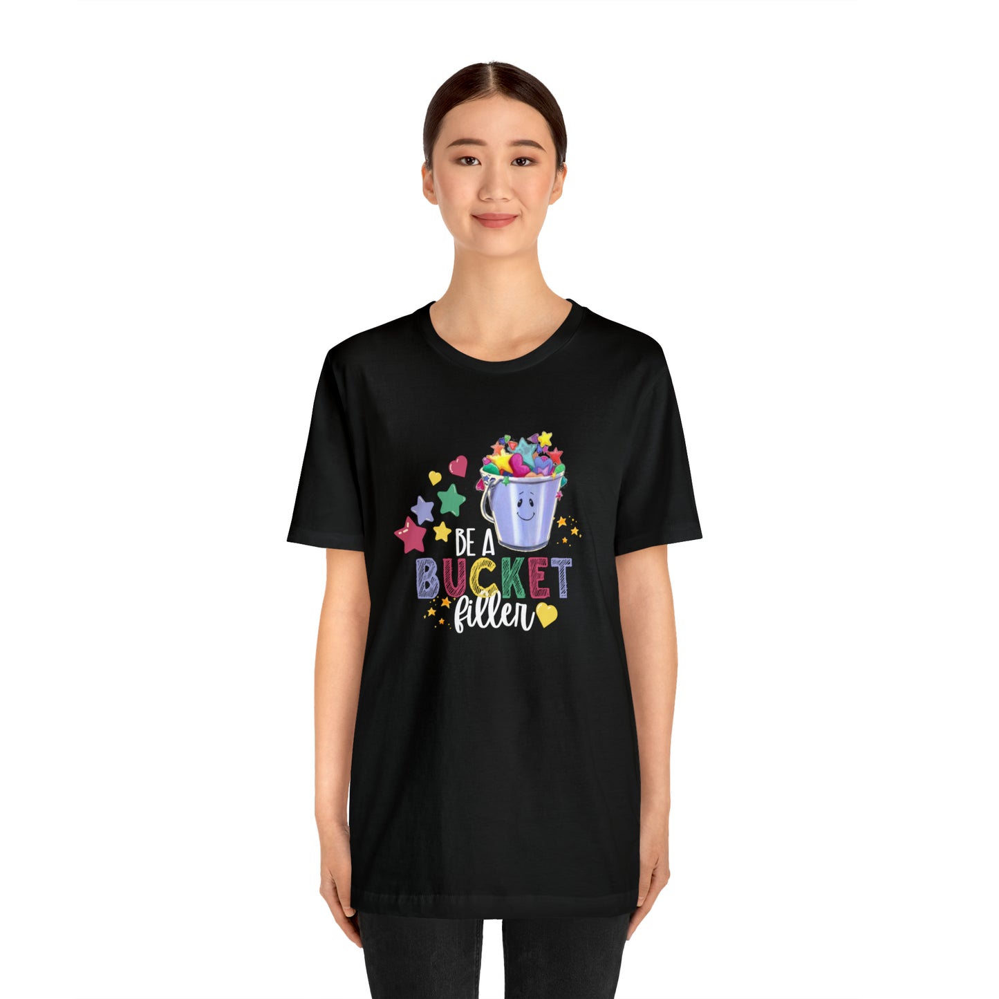 Bucket Filler White Font Unisex Jersey Short Sleeve Tee