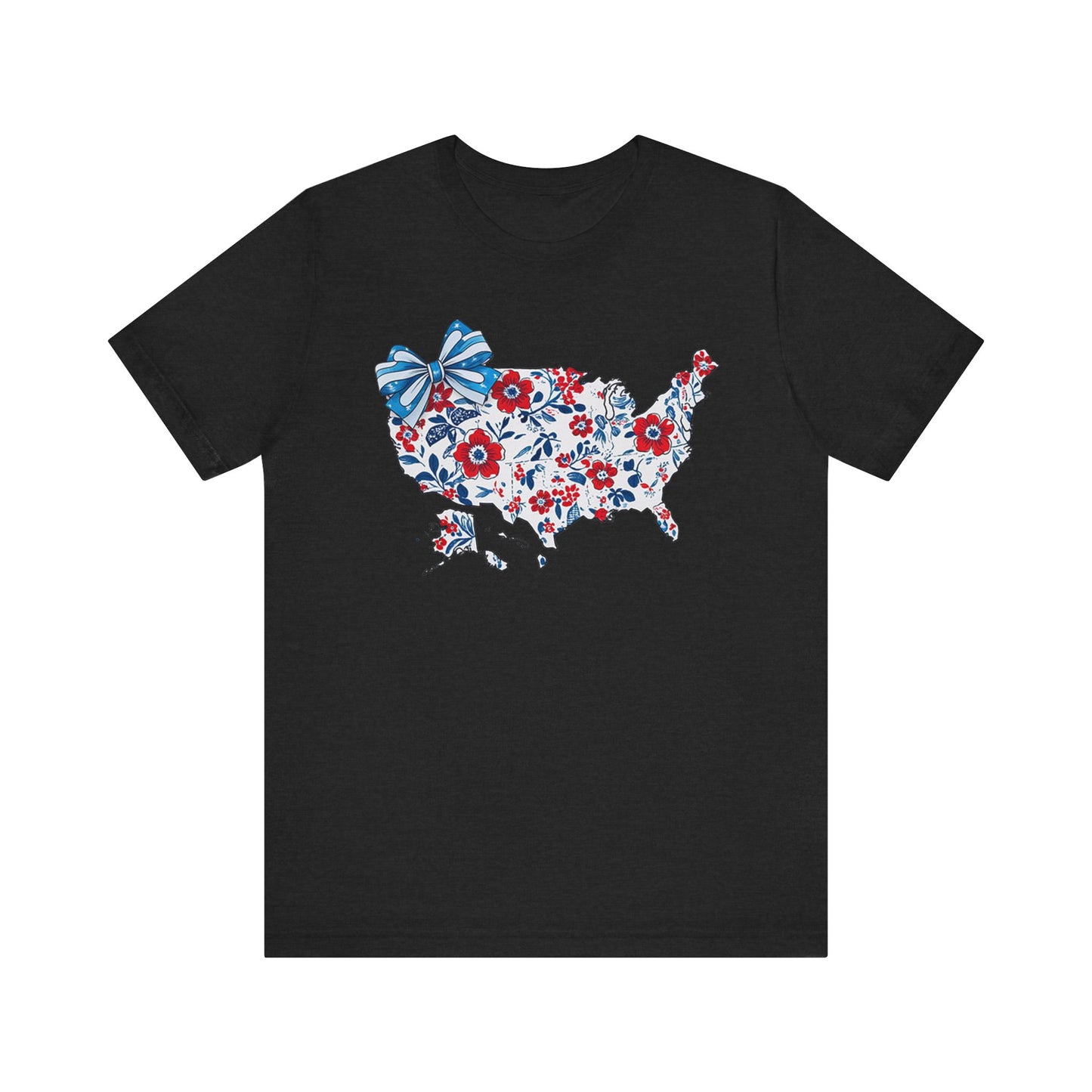 Floral USA Map Tee