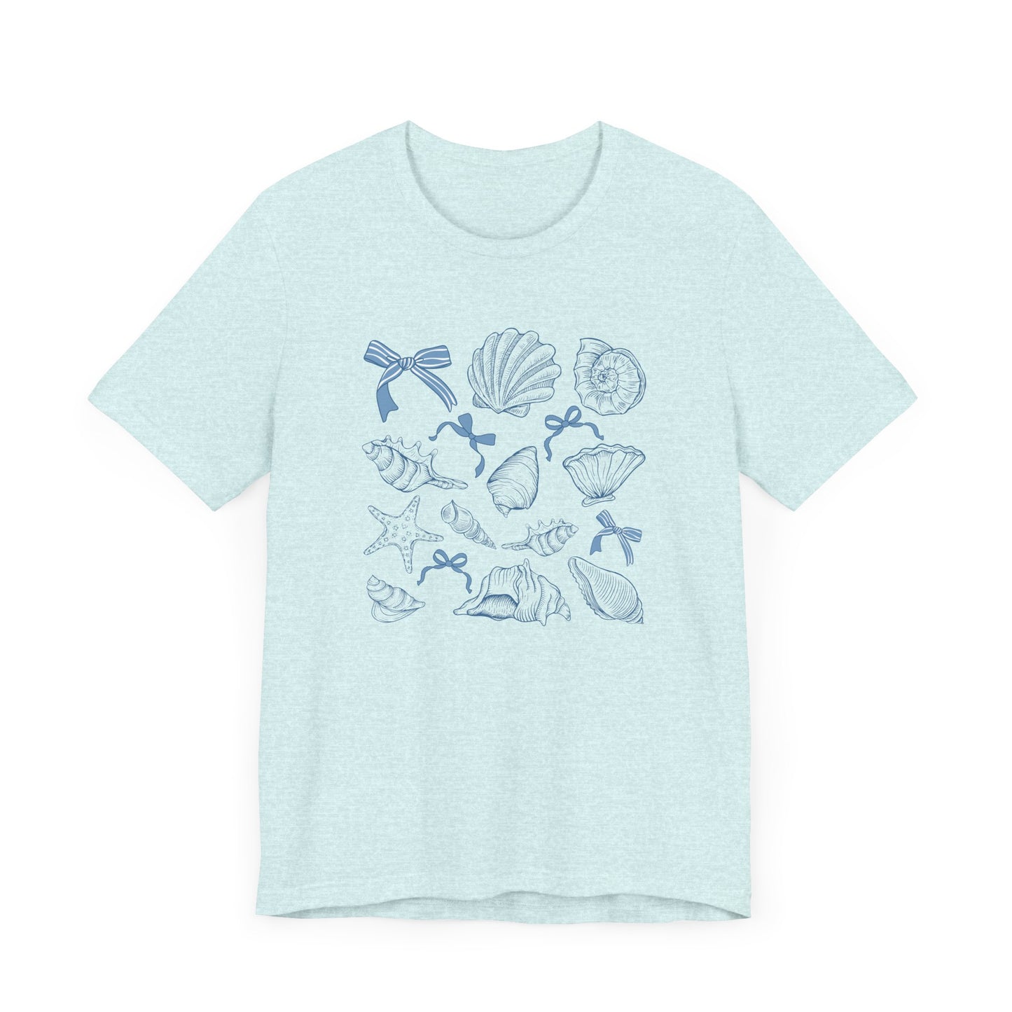 Coastal Beach Shells and Bows Tee