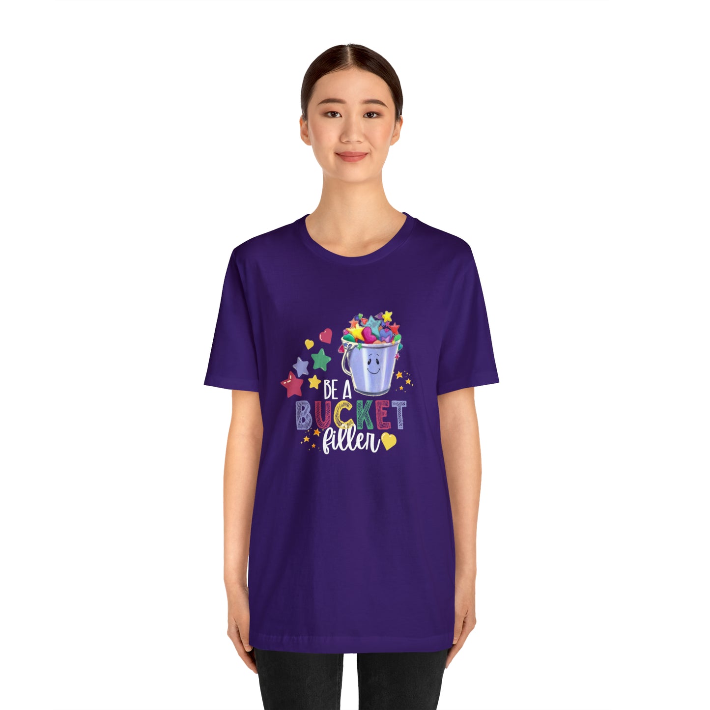 Bucket Filler White Font Unisex Jersey Short Sleeve Tee