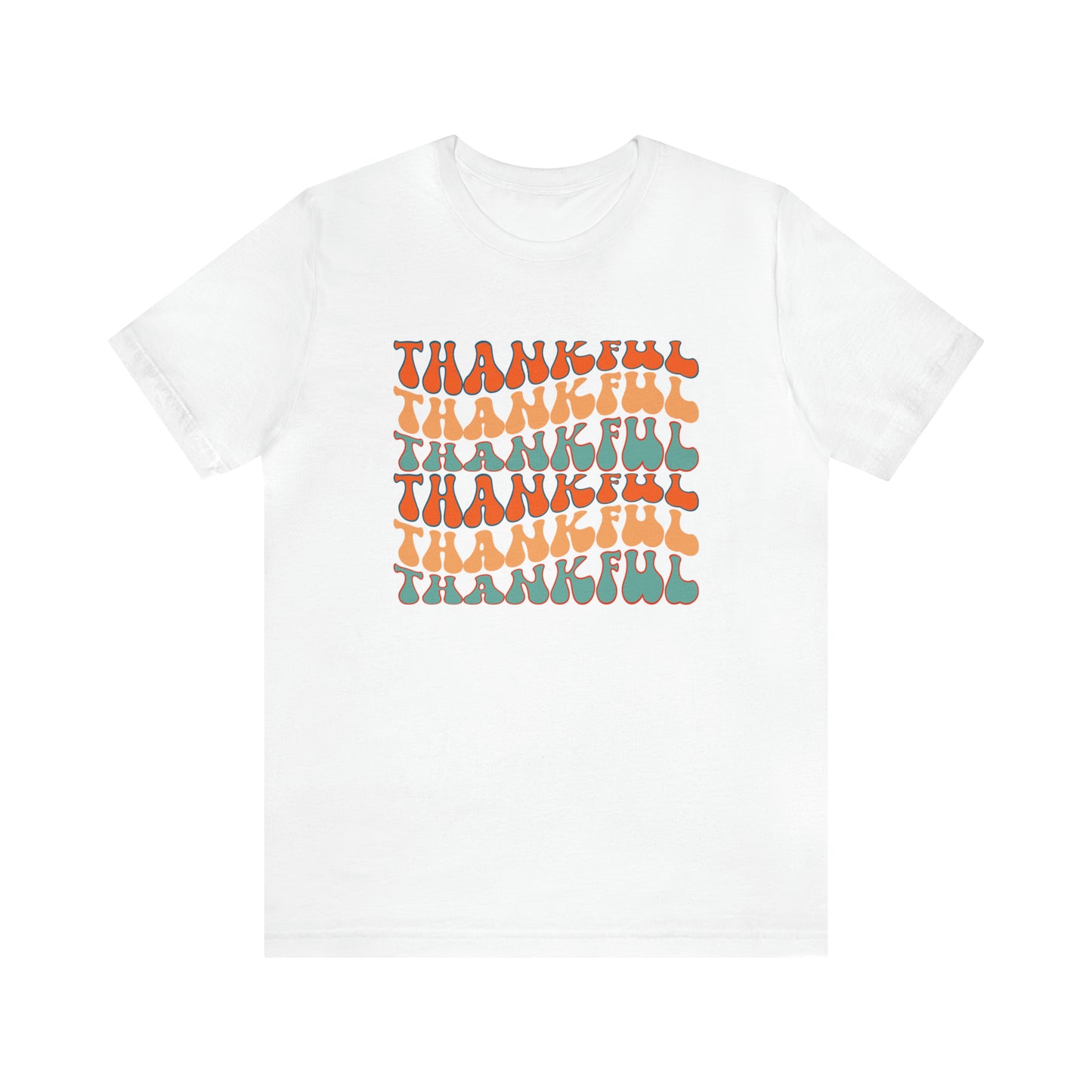 Thankful Retro Print Unisex Jersey Short Sleeve Tee
