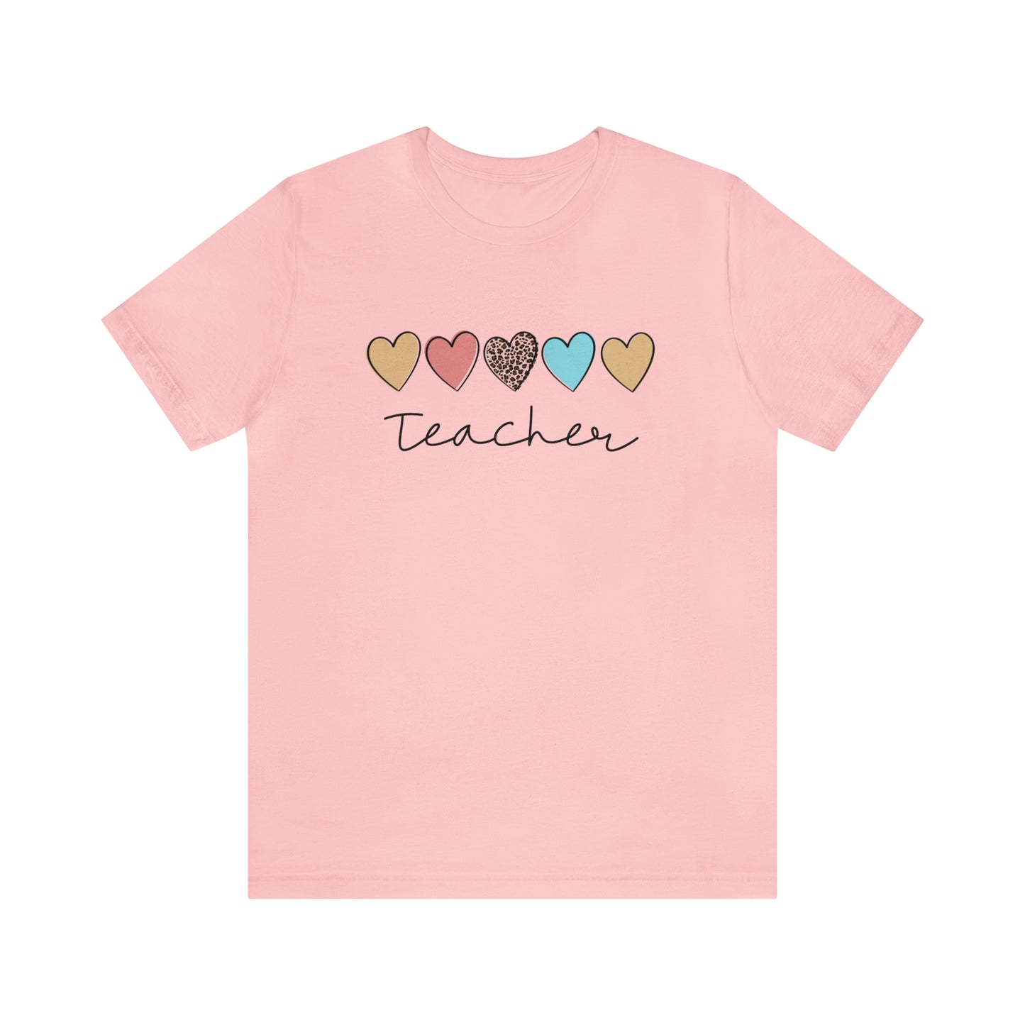 Teacher with Hearts Unisex Jersey Short Sleeve Tee