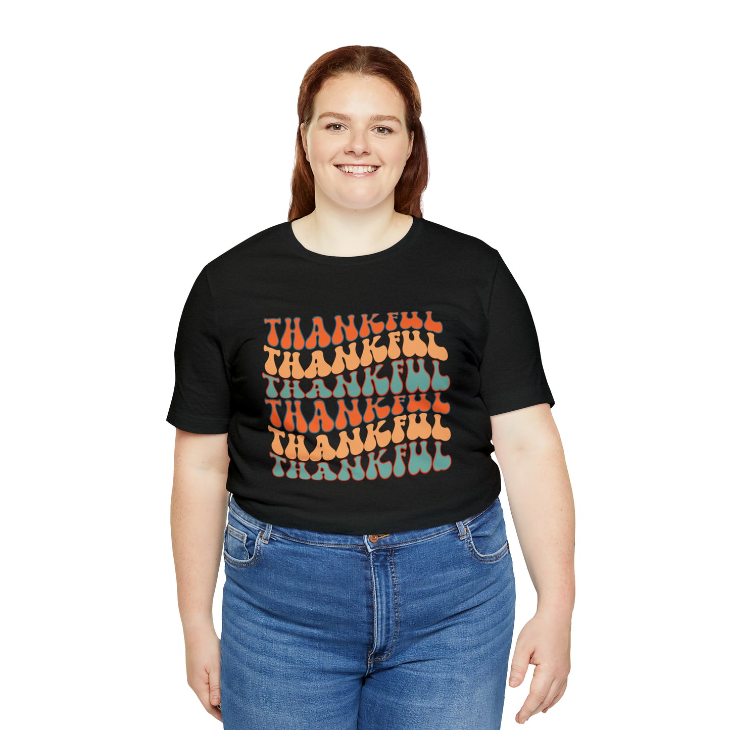 Thankful Retro Print Unisex Jersey Short Sleeve Tee