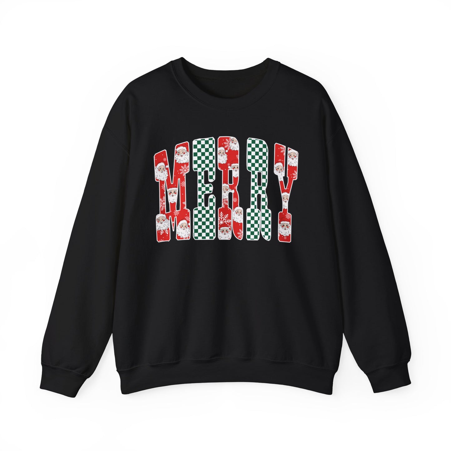Merry Graphic Letters Holiday Crewneck