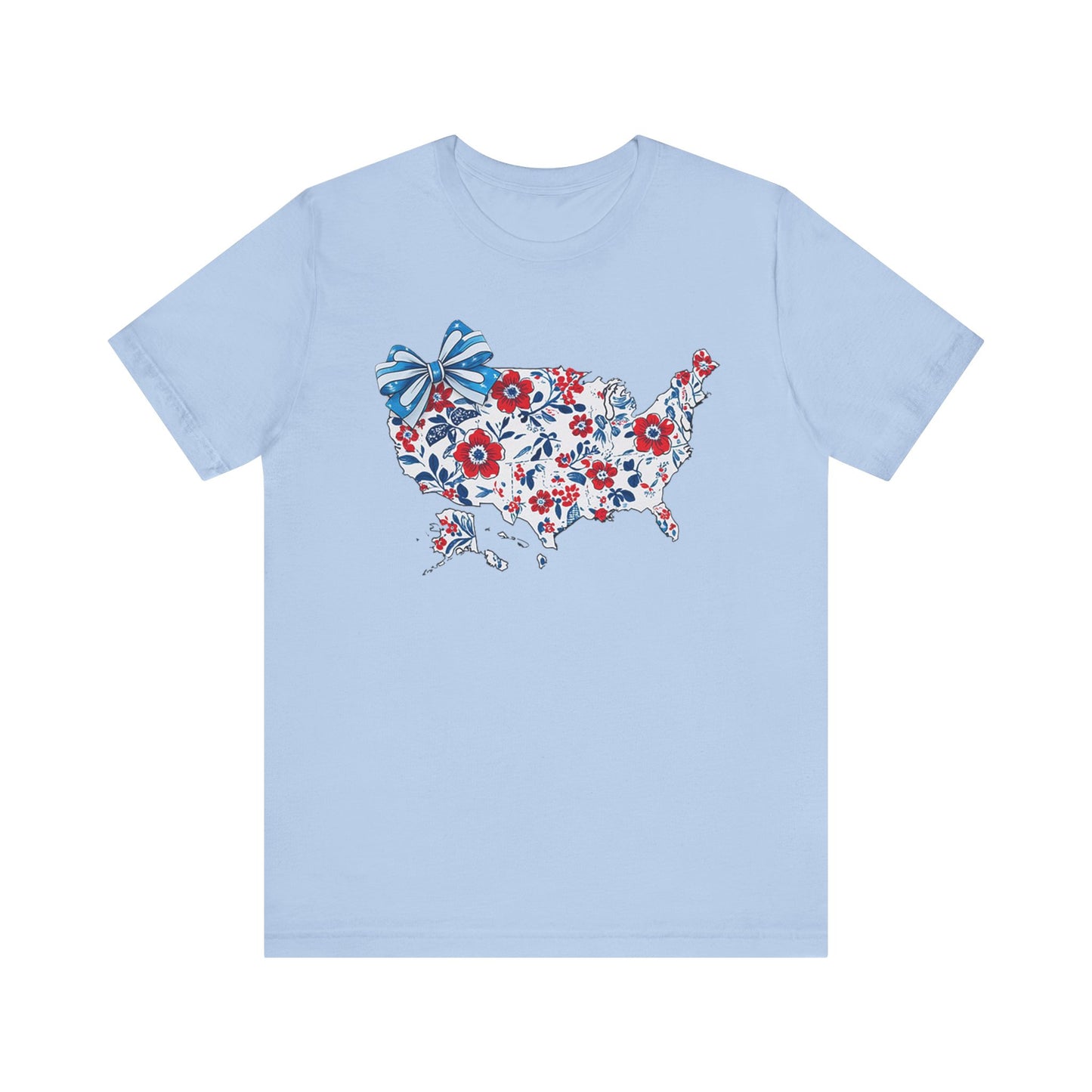 Floral USA Map Tee