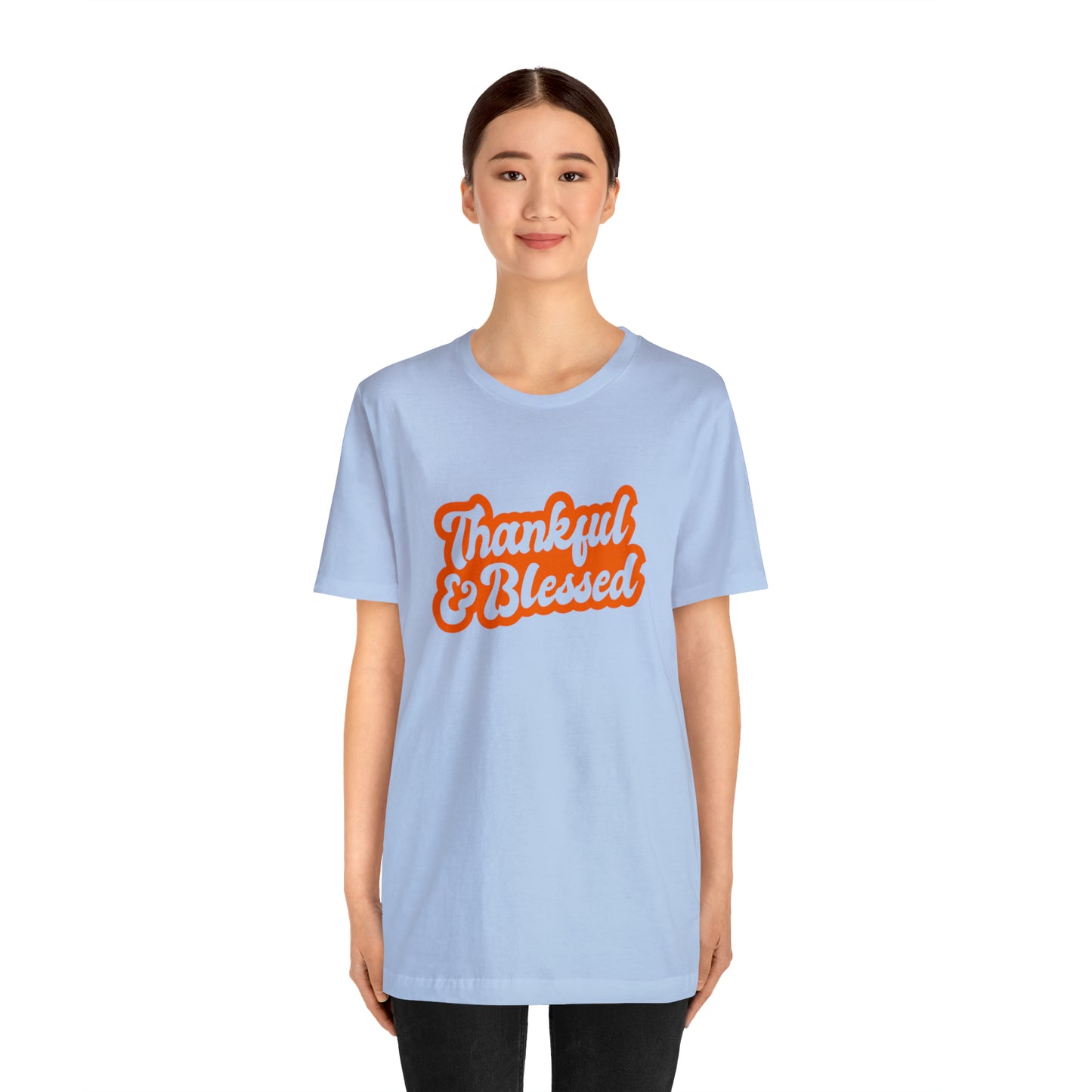 Thankful & Blessed Unisex Jersey Short Sleeve Tee