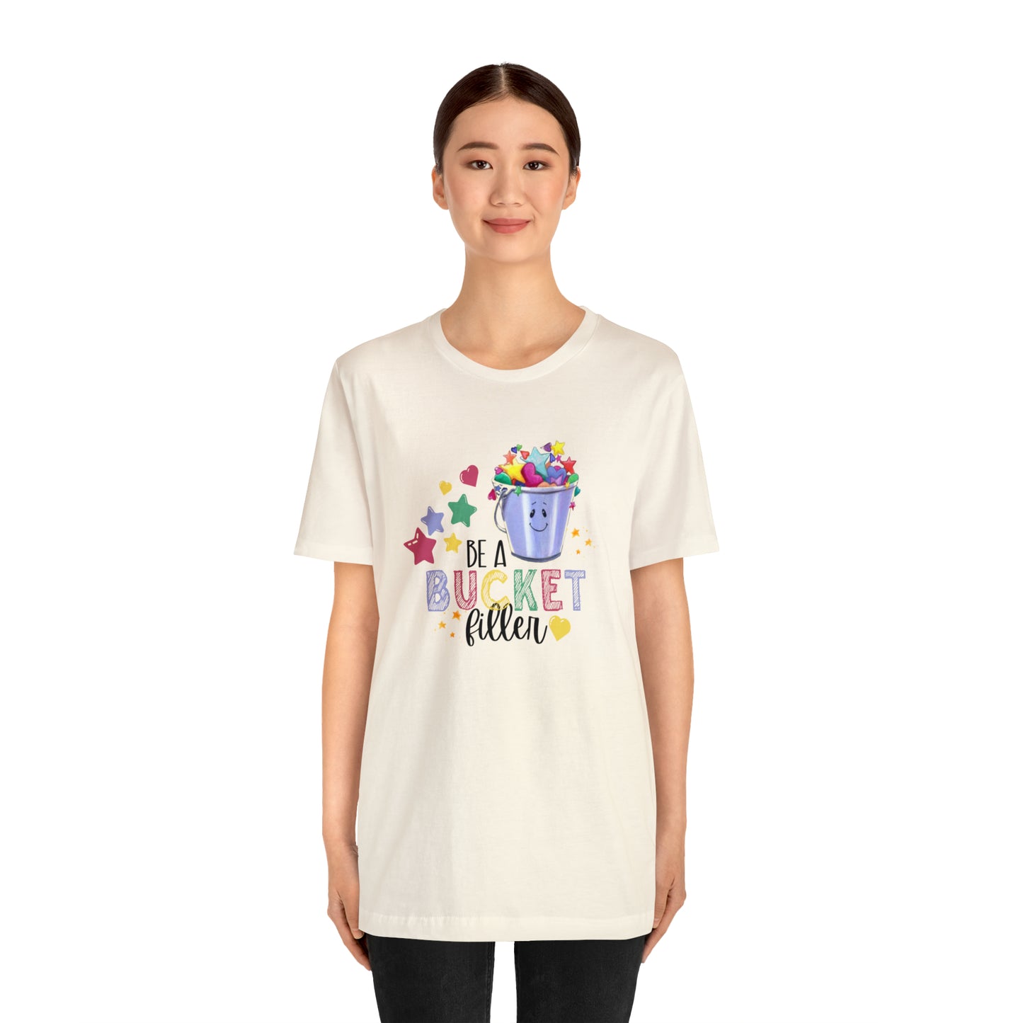 Bucket Filler Black Font Unisex Jersey Short Sleeve Tee