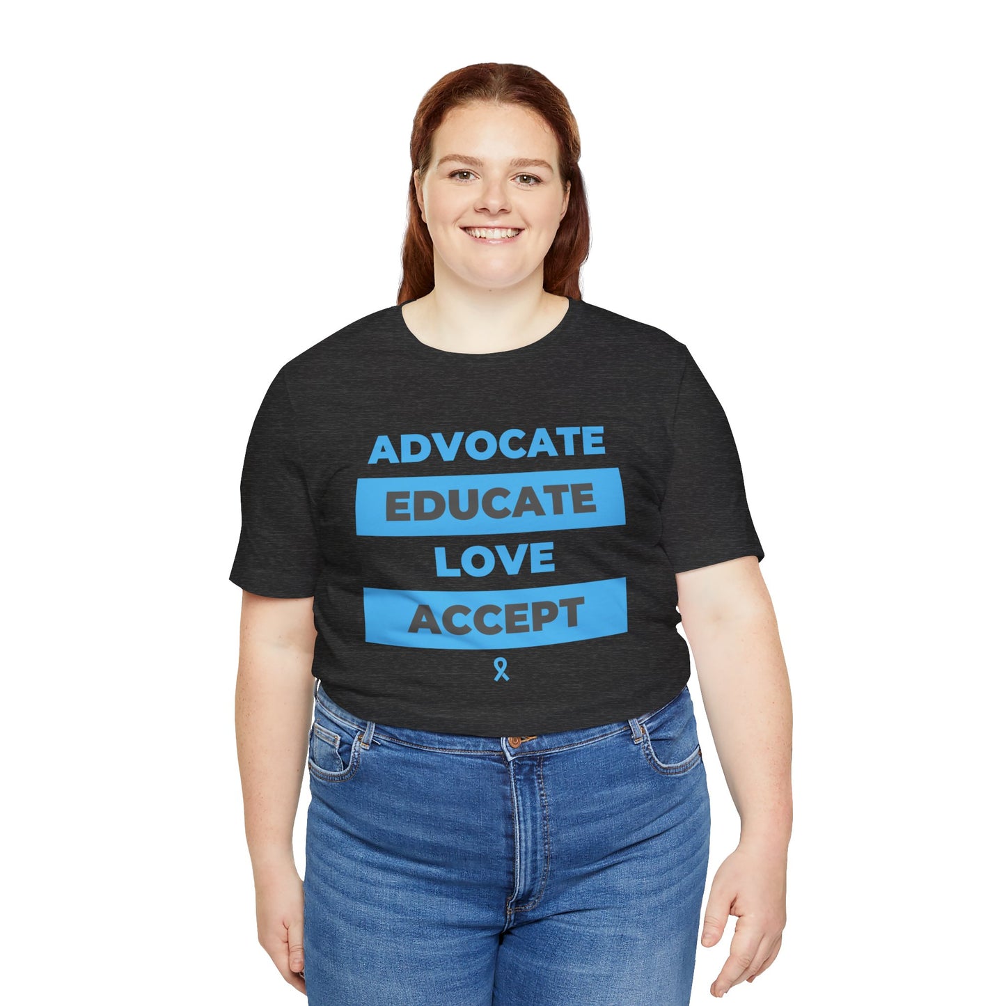 Advocate Educate Love Accept Unisex Jersey Short Sleeve Tee