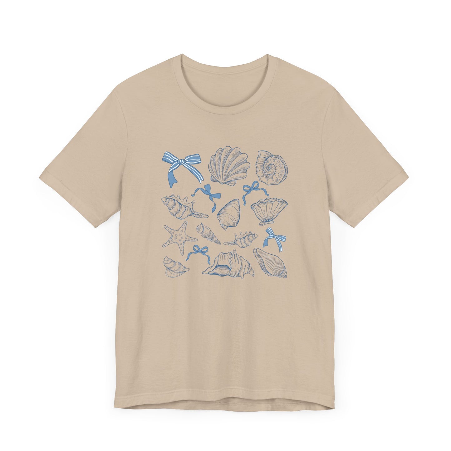 Coastal Beach Shells and Bows Tee