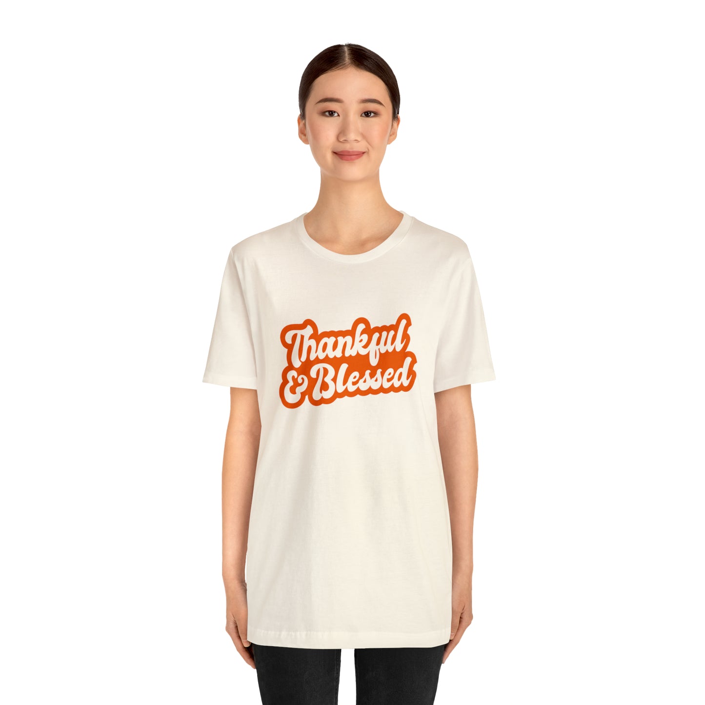 Thankful & Blessed Unisex Jersey Short Sleeve Tee