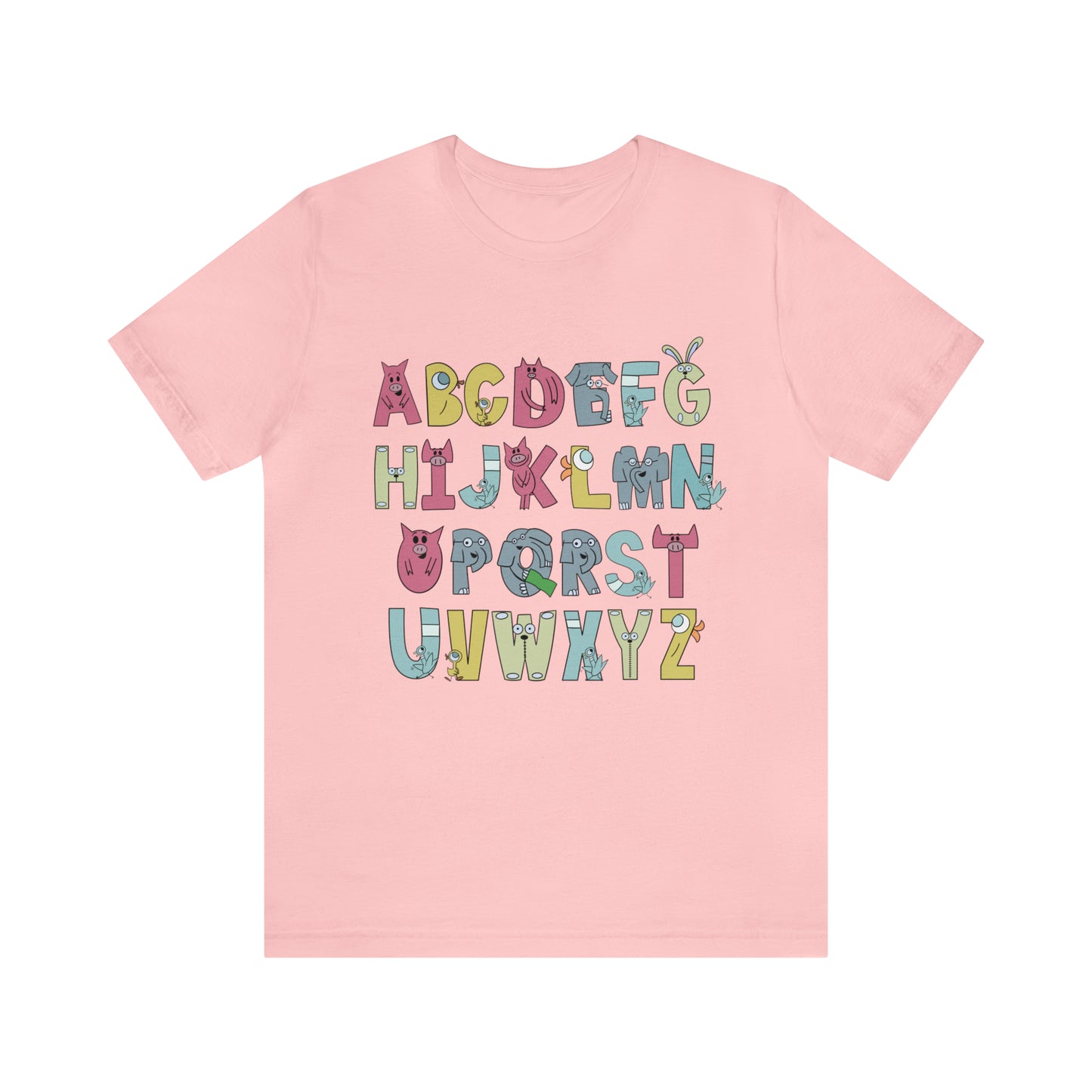 Elephant and Piggie Alphabet Unisex Jersey Short Sleeve Tee