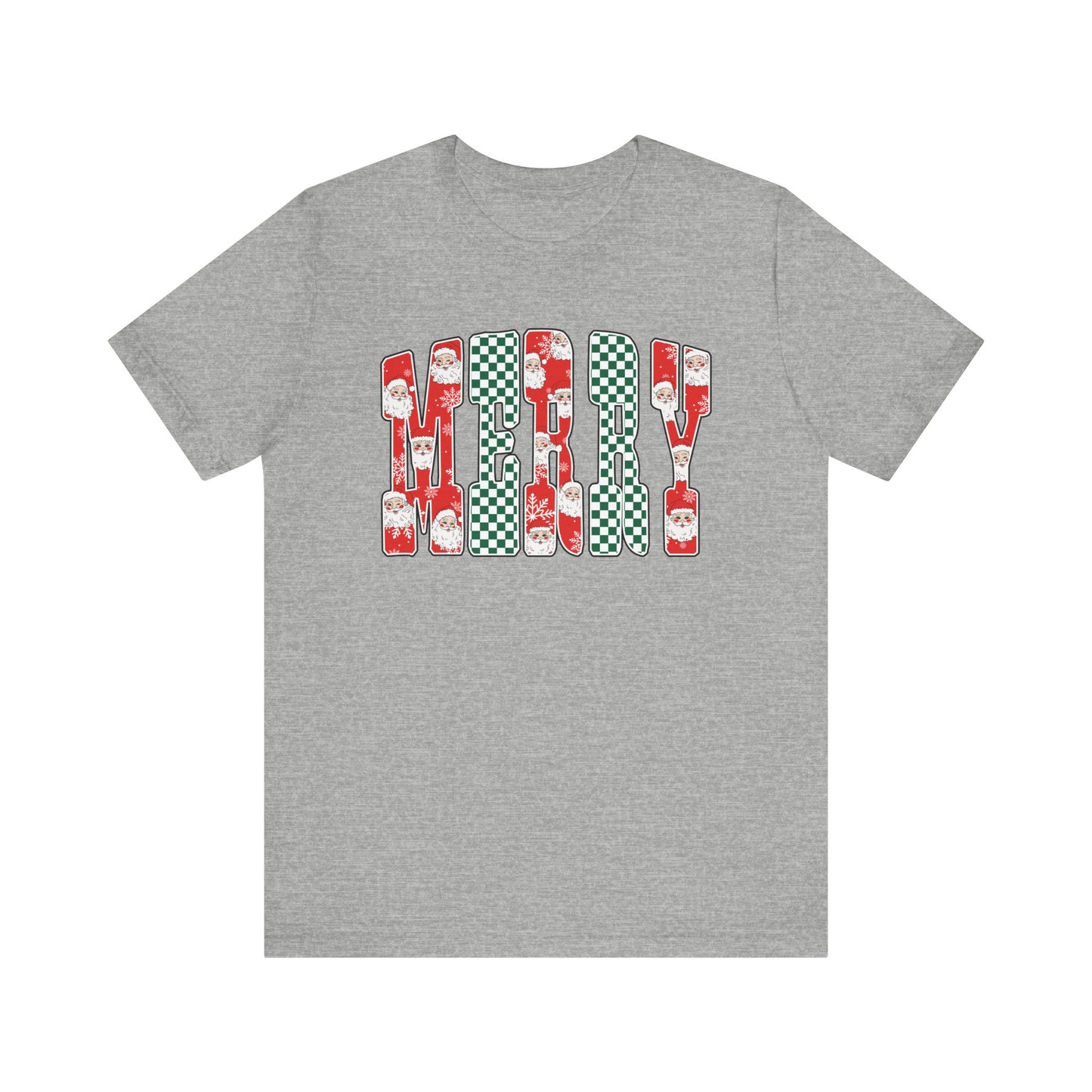 Merry Graphic Letters Holiday Tee