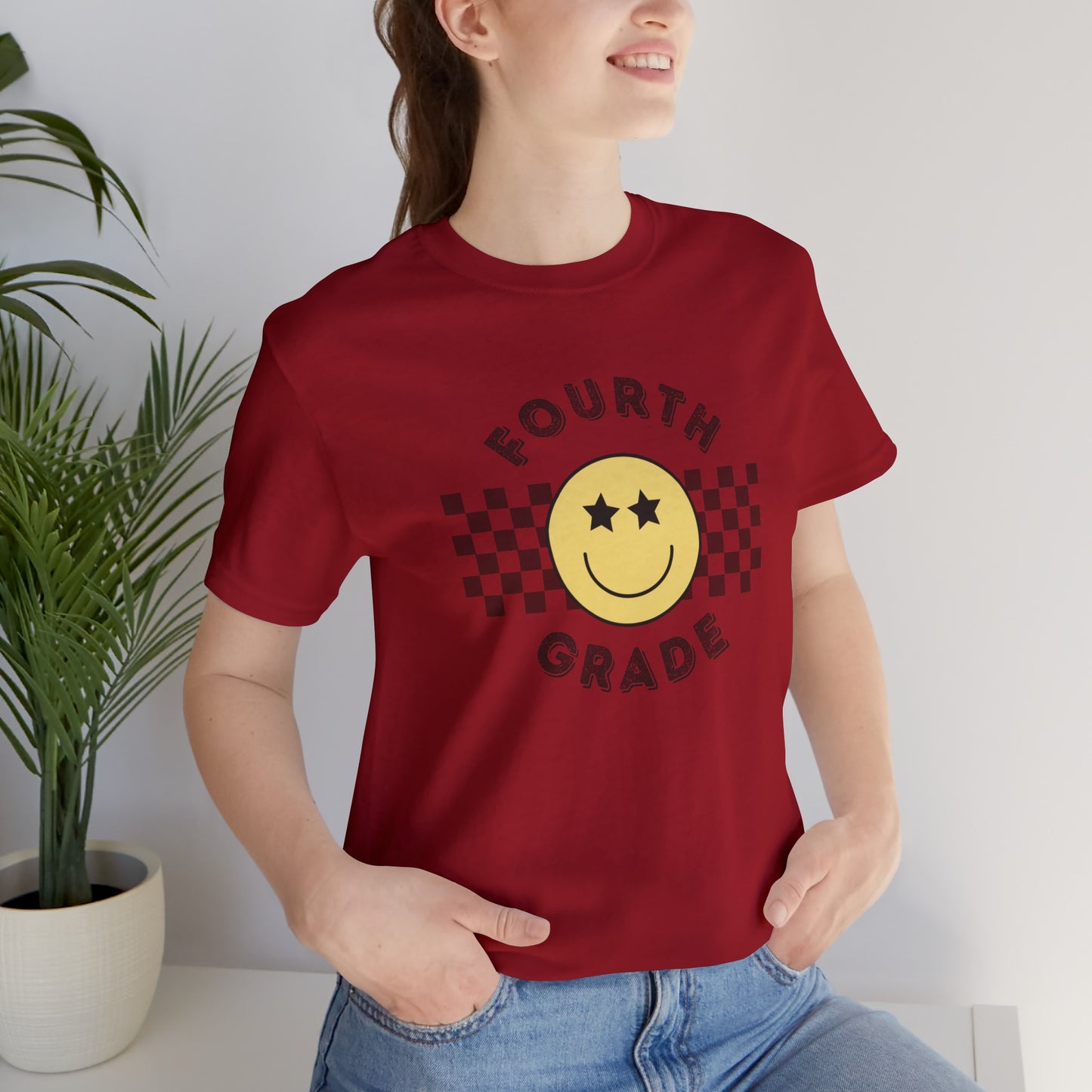 Fourth Grade Star Eyed Smiley Tee