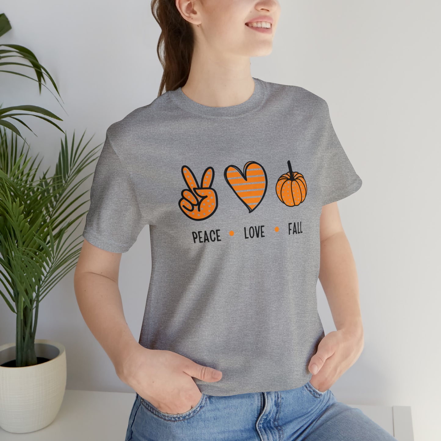 Peace Love Fall Unisex Jersey Short Sleeve Tee