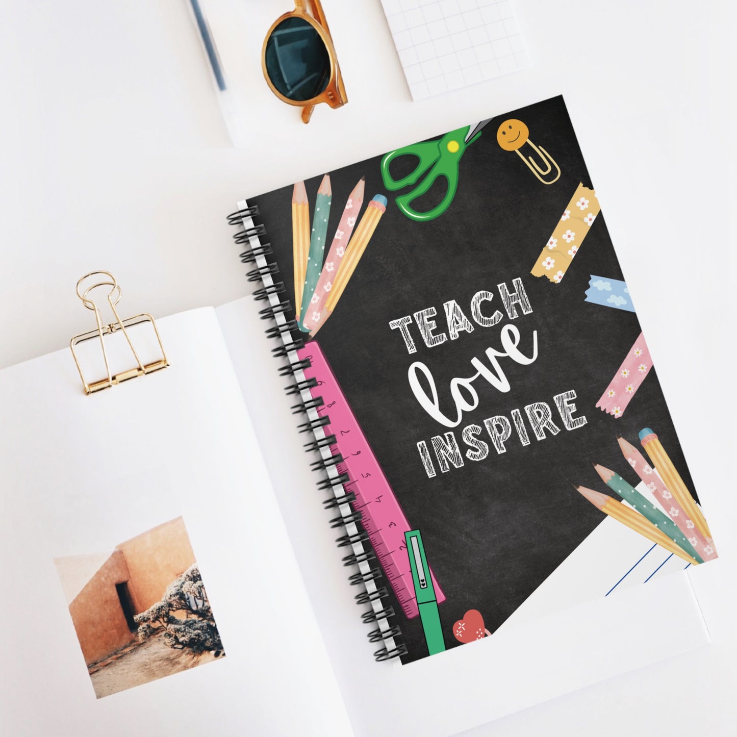 Teach Love Inspire Chalkboard Notebook