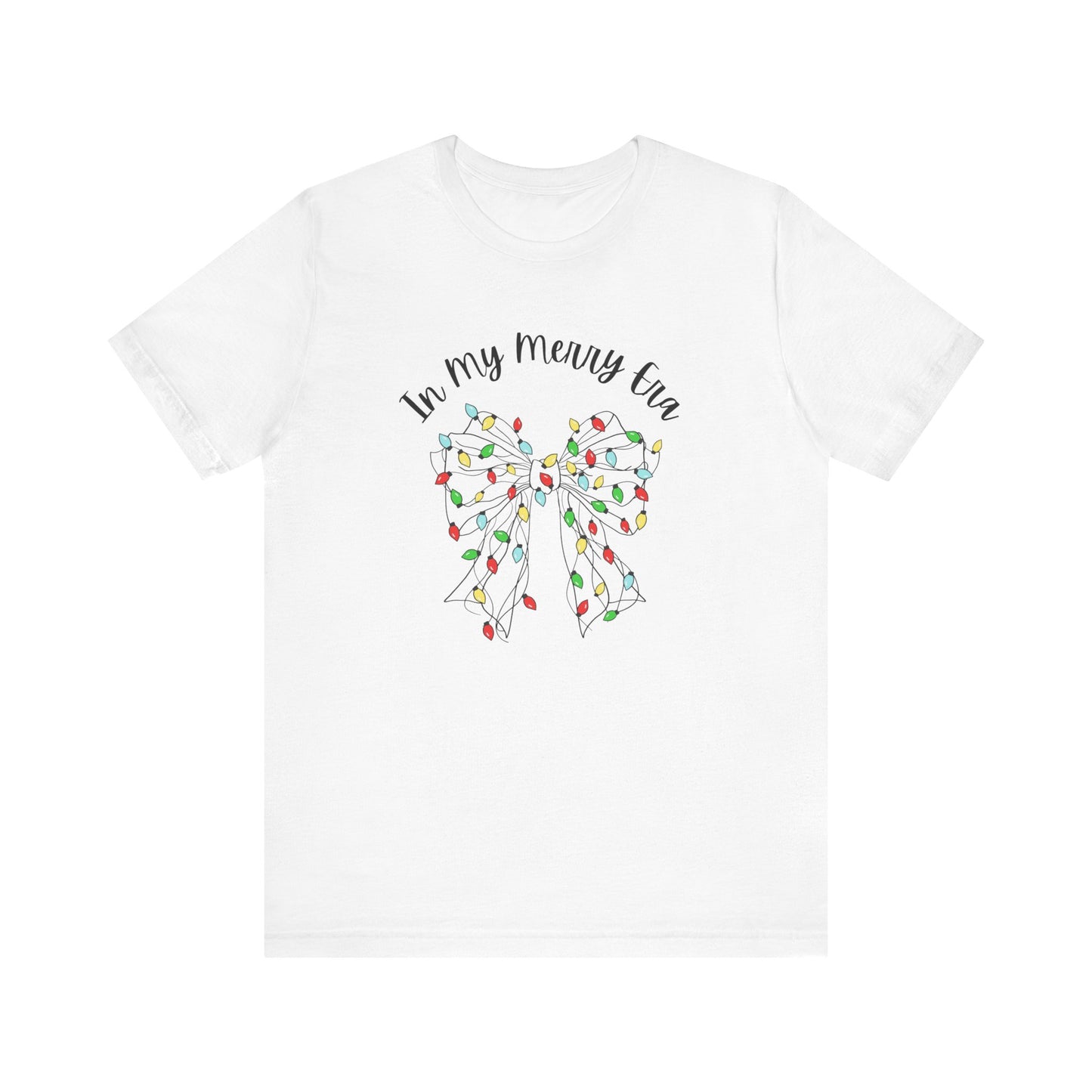 Holiday Lights Bow T-Shirt - "In My Merry Era"