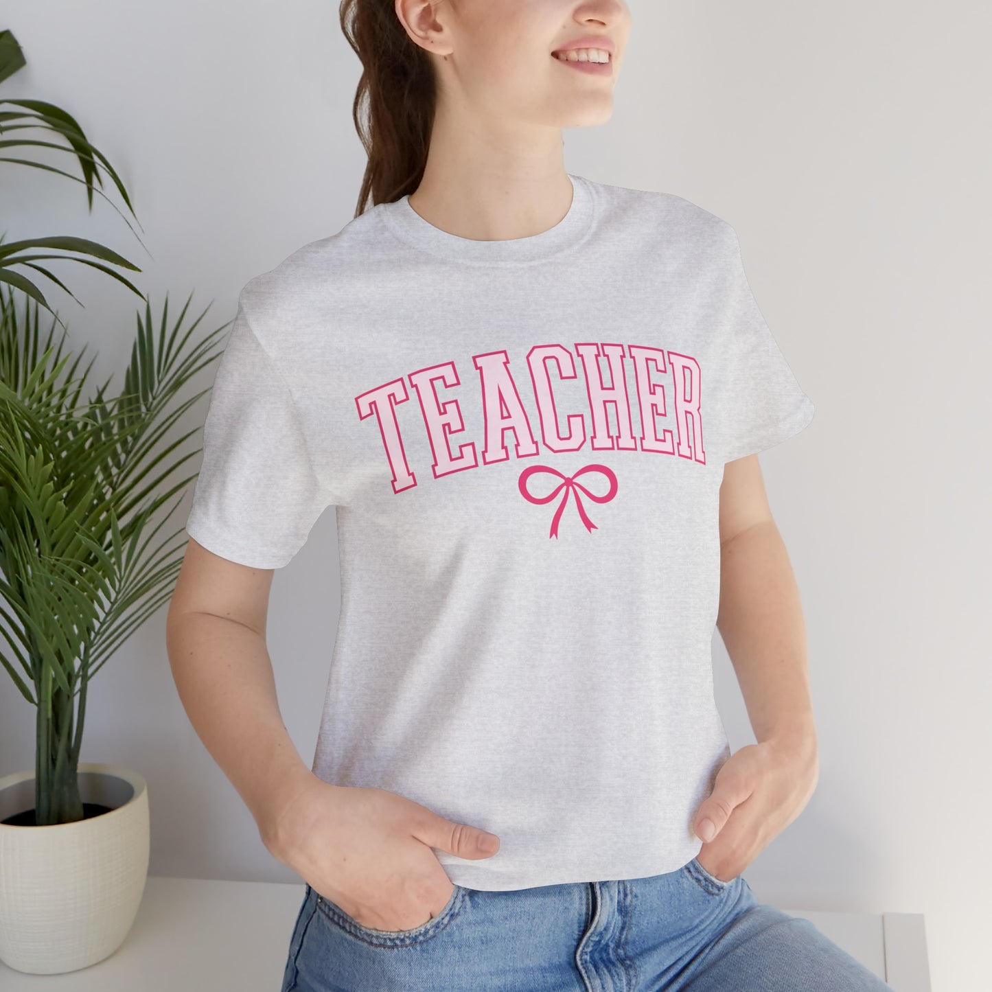 Teacher Varsity Bow Tee