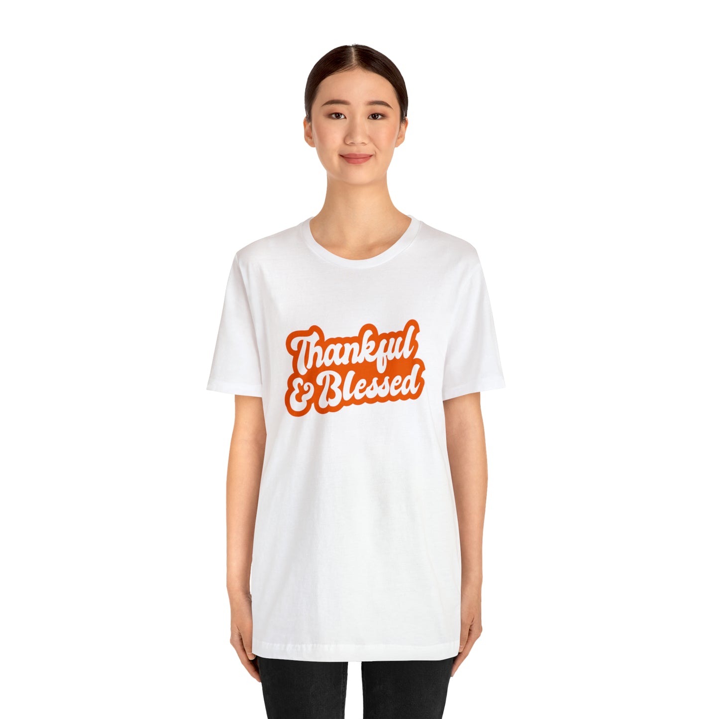 Thankful & Blessed Unisex Jersey Short Sleeve Tee