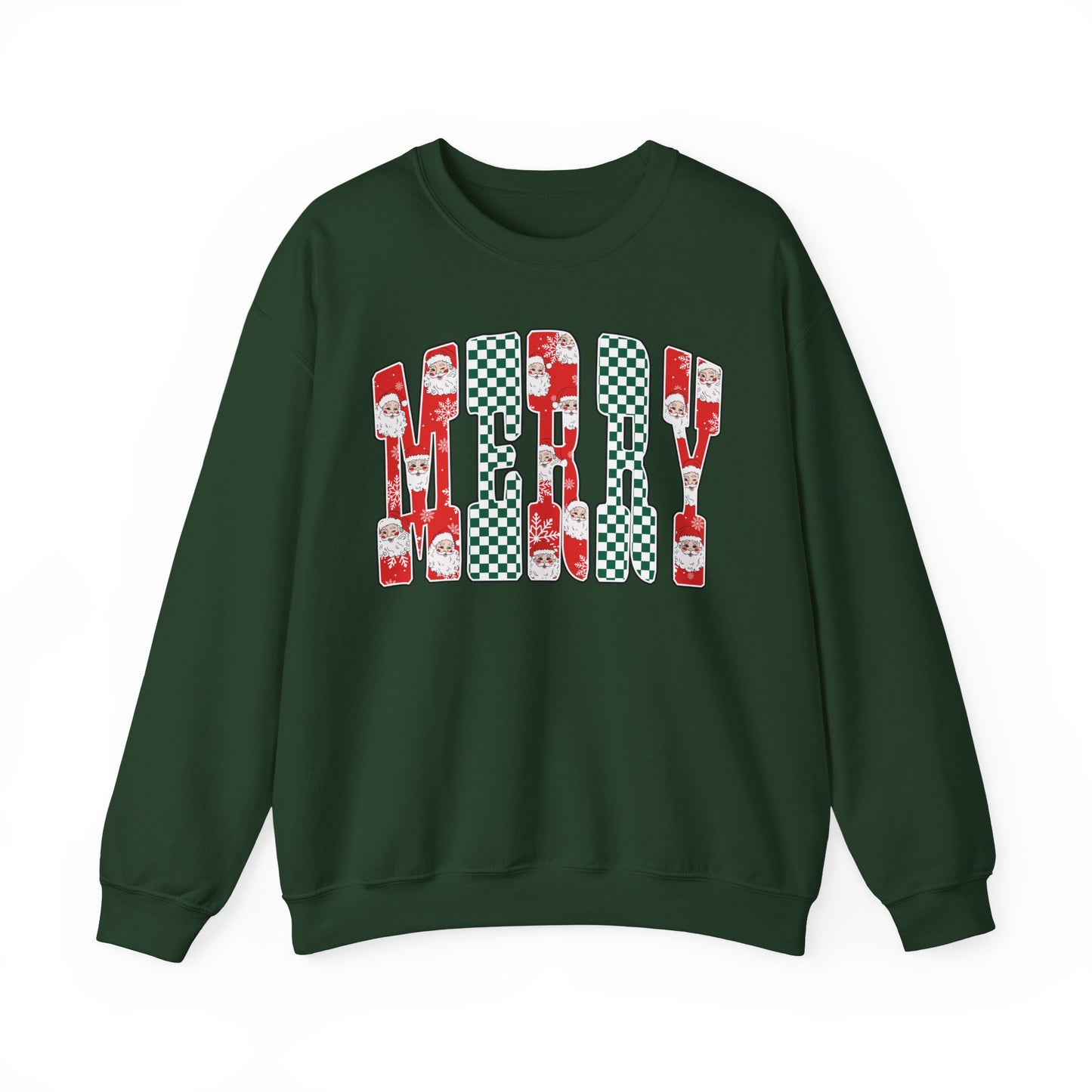 Merry Graphic Letters Holiday Crewneck