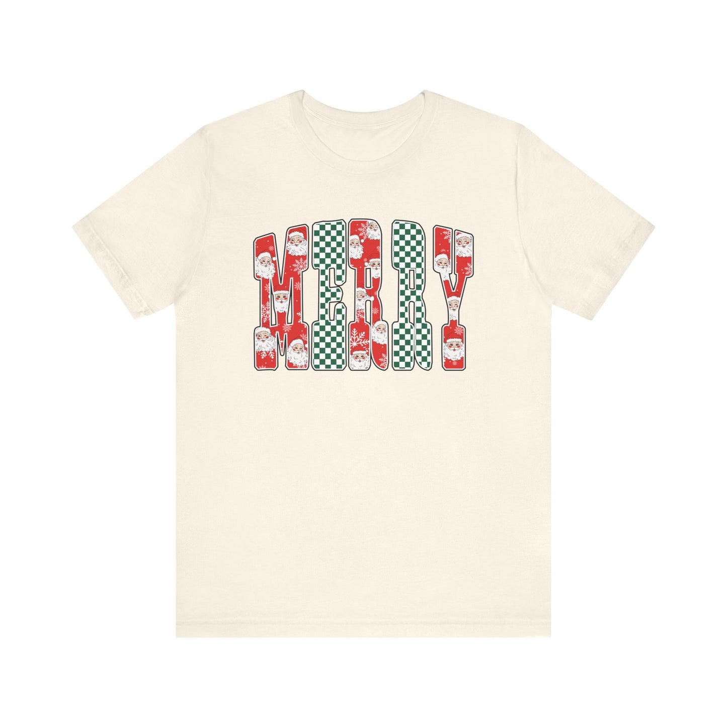 Merry Graphic Letters Holiday Tee