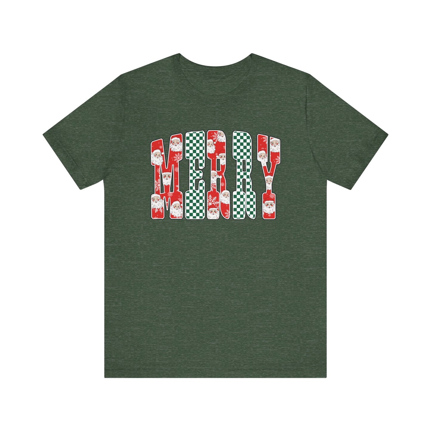Merry Graphic Letters Holiday Tee